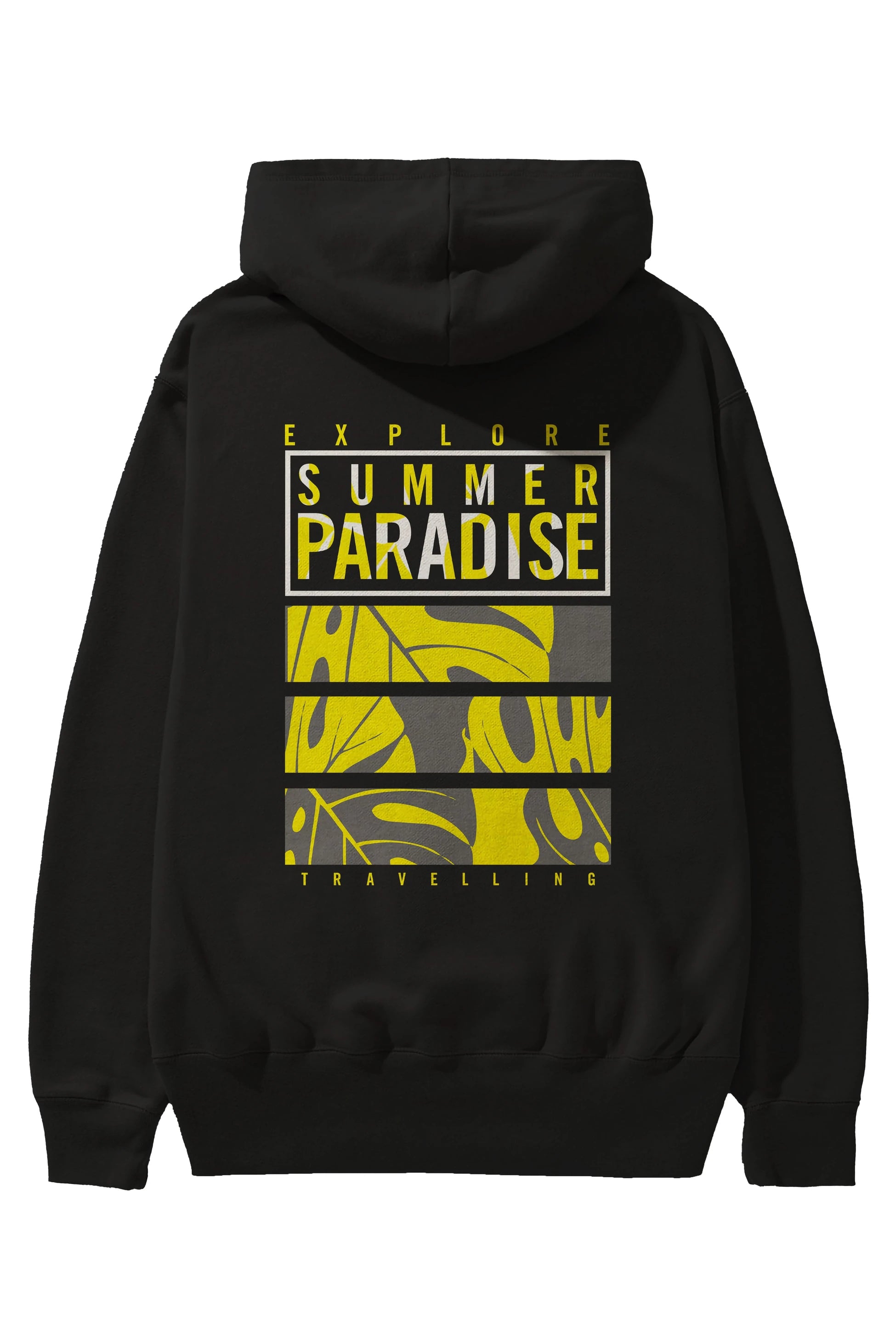 Summer Paradise Arka Baskılı Hoodie Oversize Kapüşonlu Sweatshirt Erkek Kadın Unisex