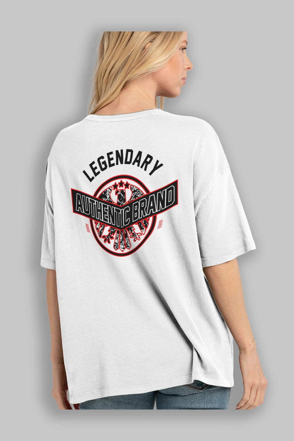Legendary Brand Arka Baskılı Oversize t-shirt Erkek Kadın Unisex