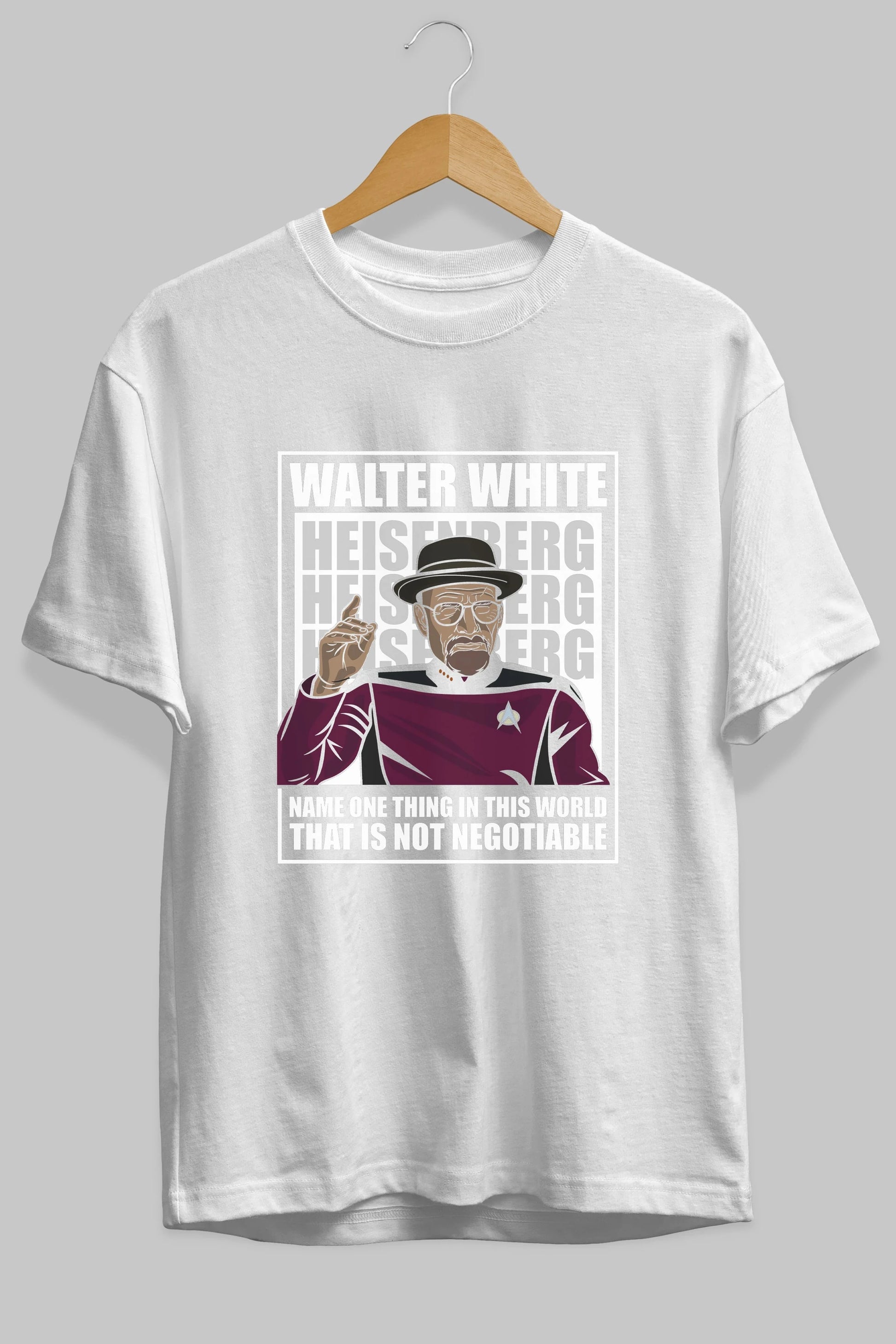 Captain Pixard Heisenberg Ön Baskılı Oversize t-shirt Erkek Kadın Unisex %100 Pamuk tişort
