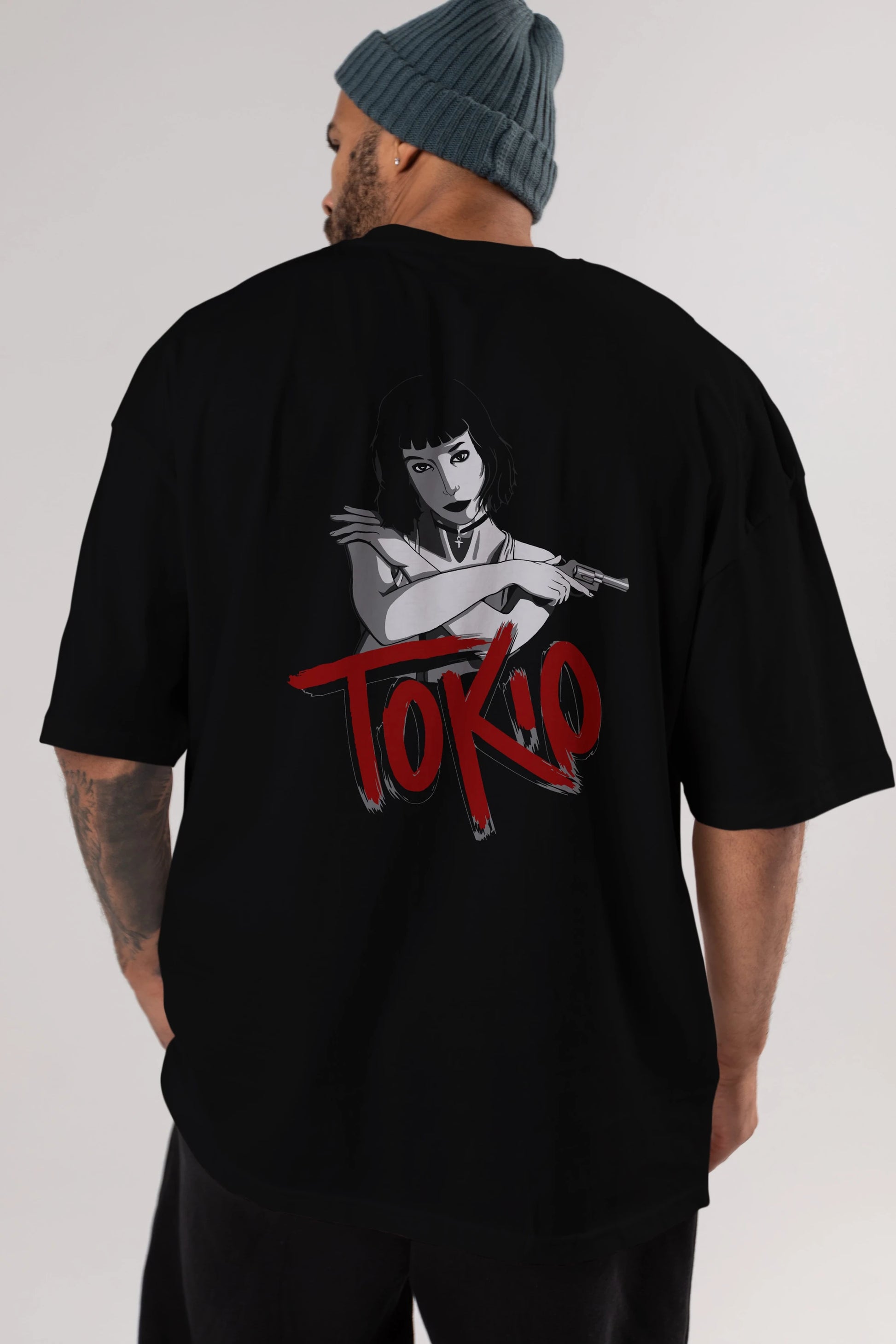 La Casa De Papel (10) Arka Baskılı Oversize t-shirt Erkek Kadın Unisex %100 Pamuk Bisiklet Yaka tişort