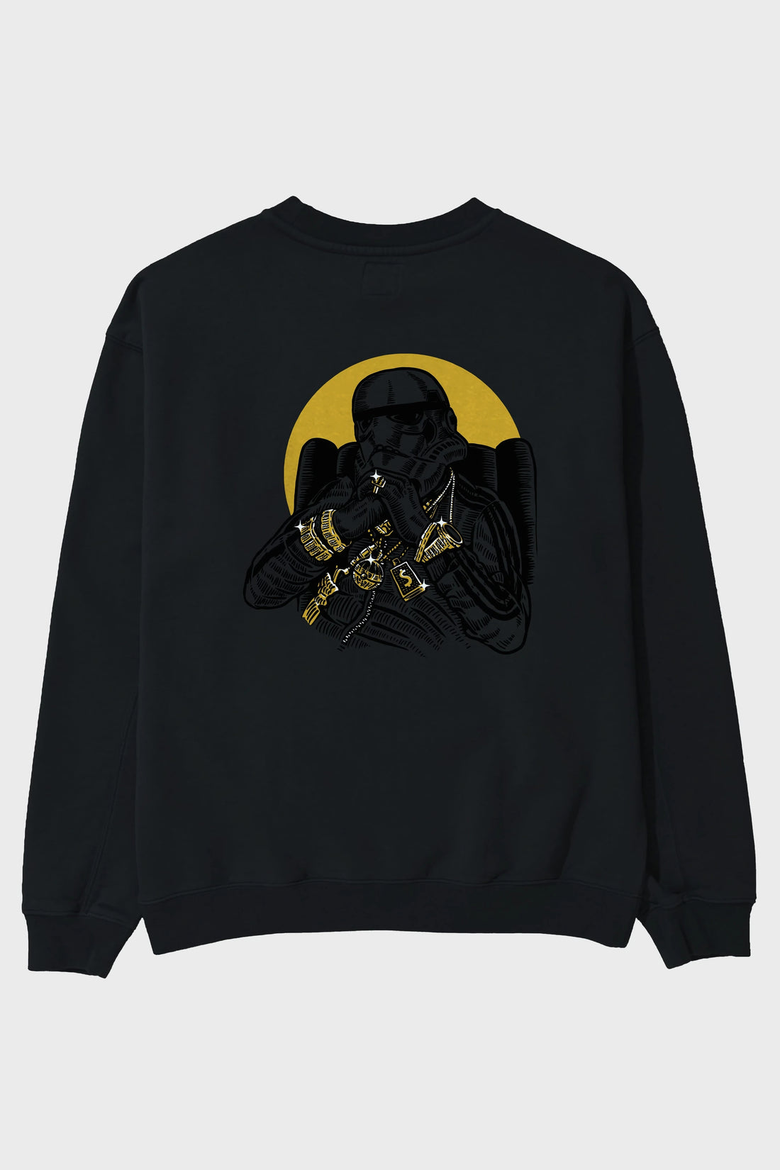 Trooper Dee Jay Arka Baskılı Oversize Sweatshirt Erkek Kadın Unisex