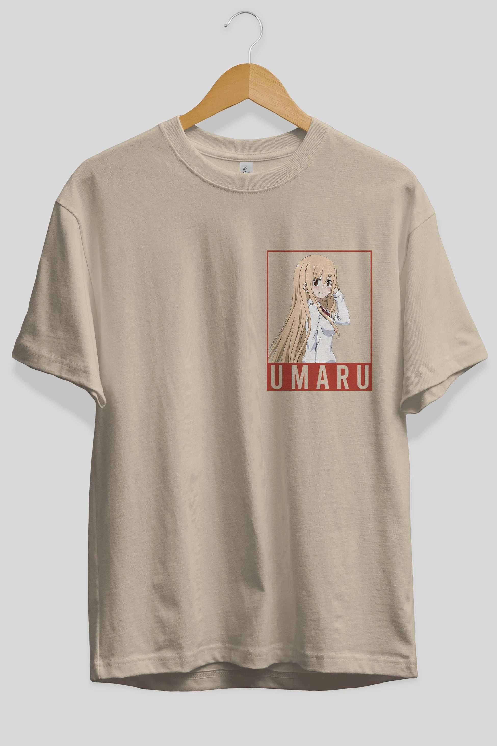 Umaru Doma 2 (2) Ön Sol Baskılı Oversize t-shirt Erkek Kadın Unisex %100 Pamuk Bisiklet Yaka tişort