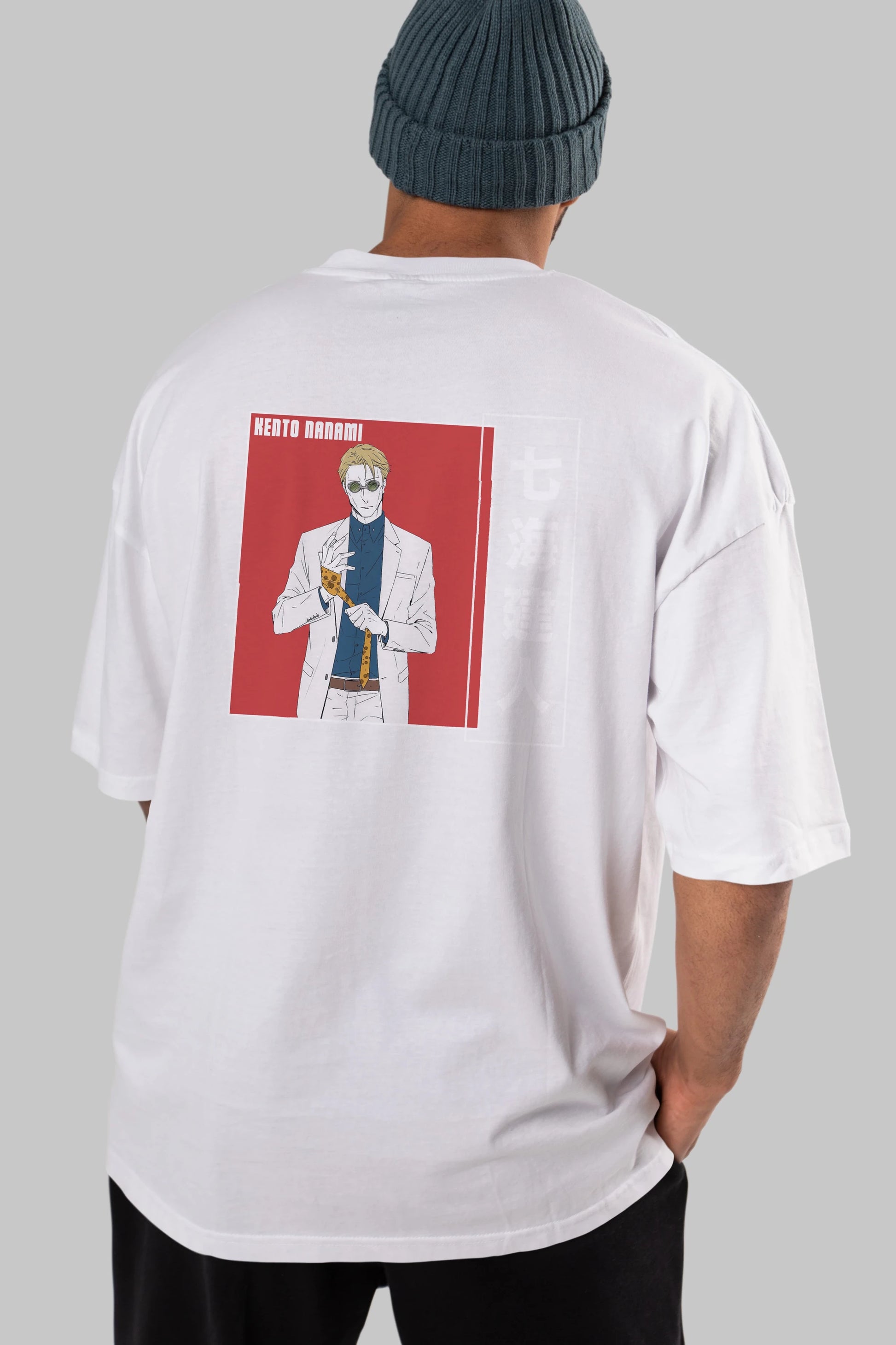 Kento Nanami 1 Anime Arka Baskılı Oversize t-shirt Erkek Kadın Unisex