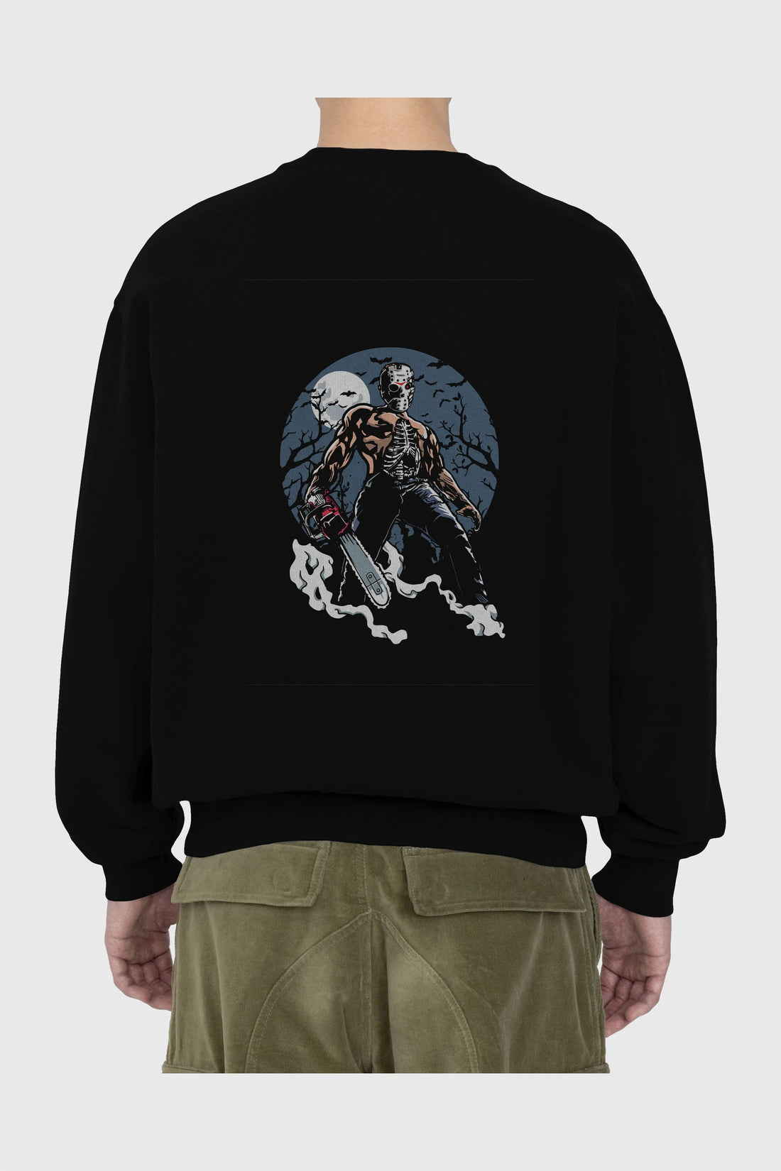 Evil Killer Arka Baskılı Oversize Sweatshirt Erkek Kadın Unisex