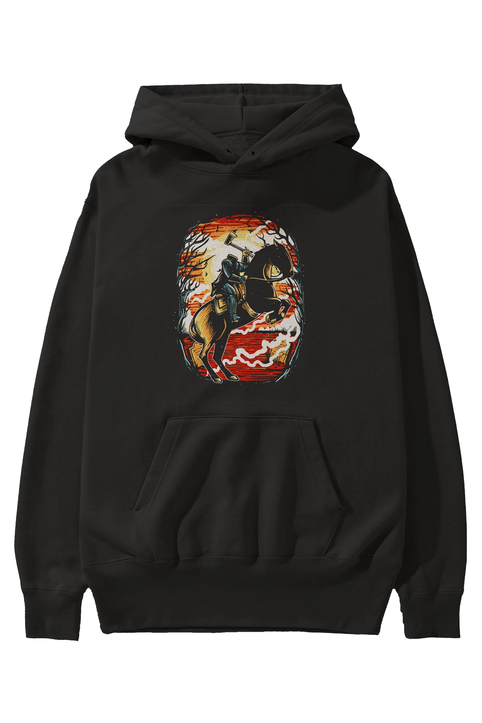Headless Horseman Ön Baskılı Hoodie Oversize Kapüşonlu Sweatshirt Erkek Kadın Unisex