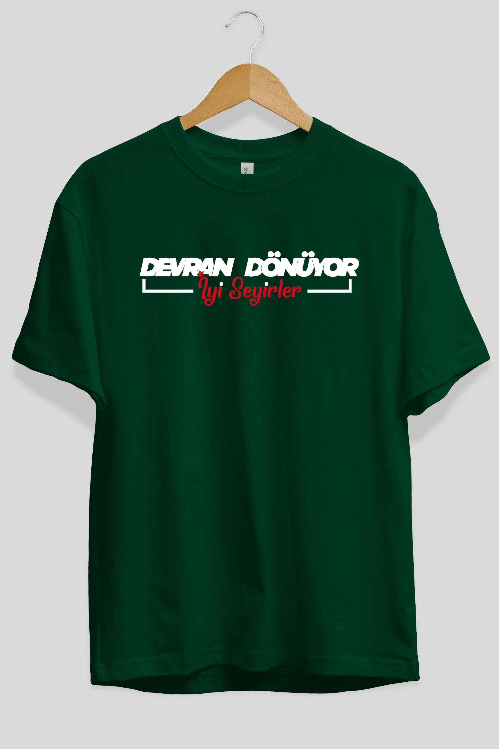 Devran Dönüyor İyi Seyirler Ön Baskılı Oversize t-shirt %100 pamuk Erkek Kadın Unisex