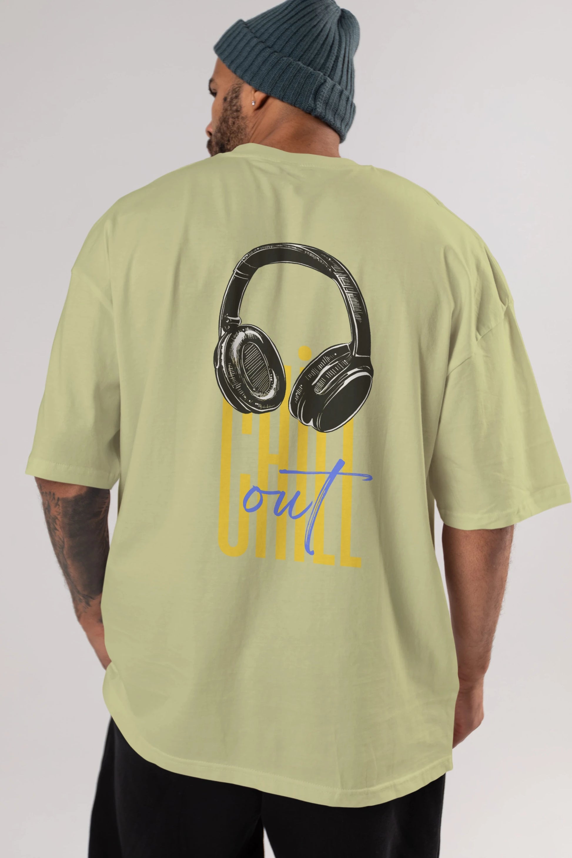 Chill Out Yazılı Arka Baskılı Oversize t-shirt Erkek Kadın Unisex