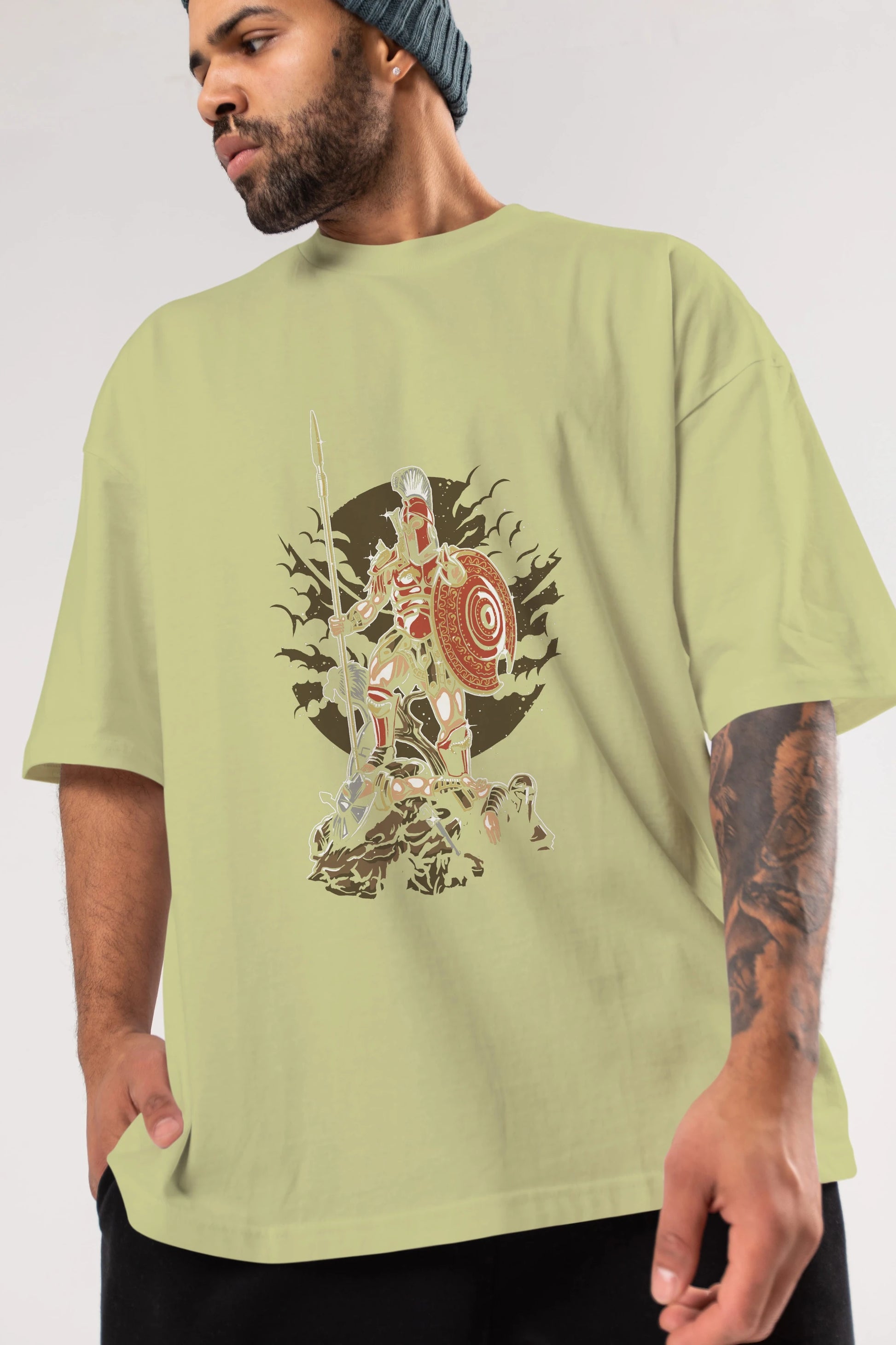 Sparta Ön Baskılı Oversize t-shirt Erkek Kadın Unisex %100 Pamuk tişort