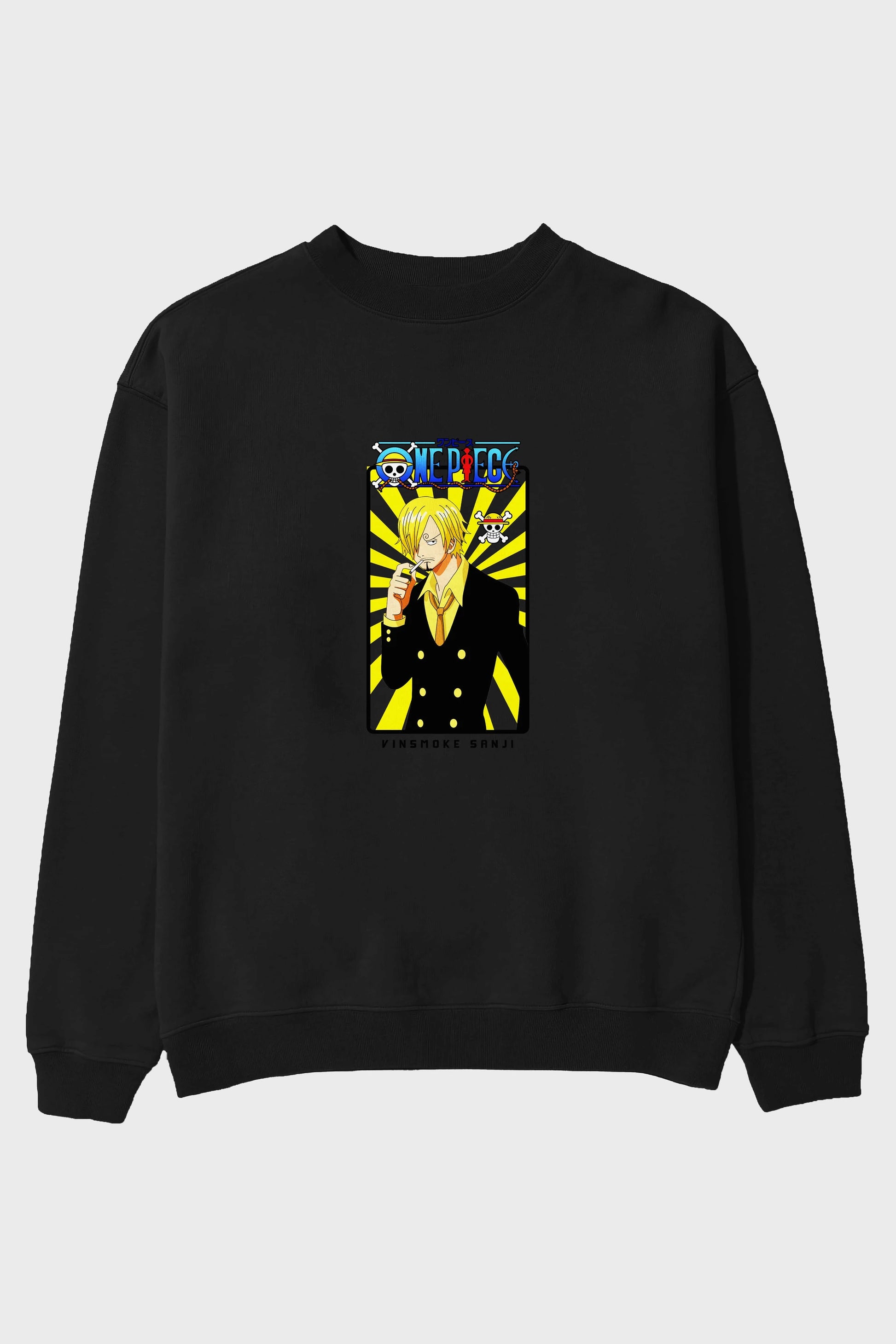 Sanji 4 Ön Baskılı Anime Oversize Sweatshirt Erkek Kadın Unisex