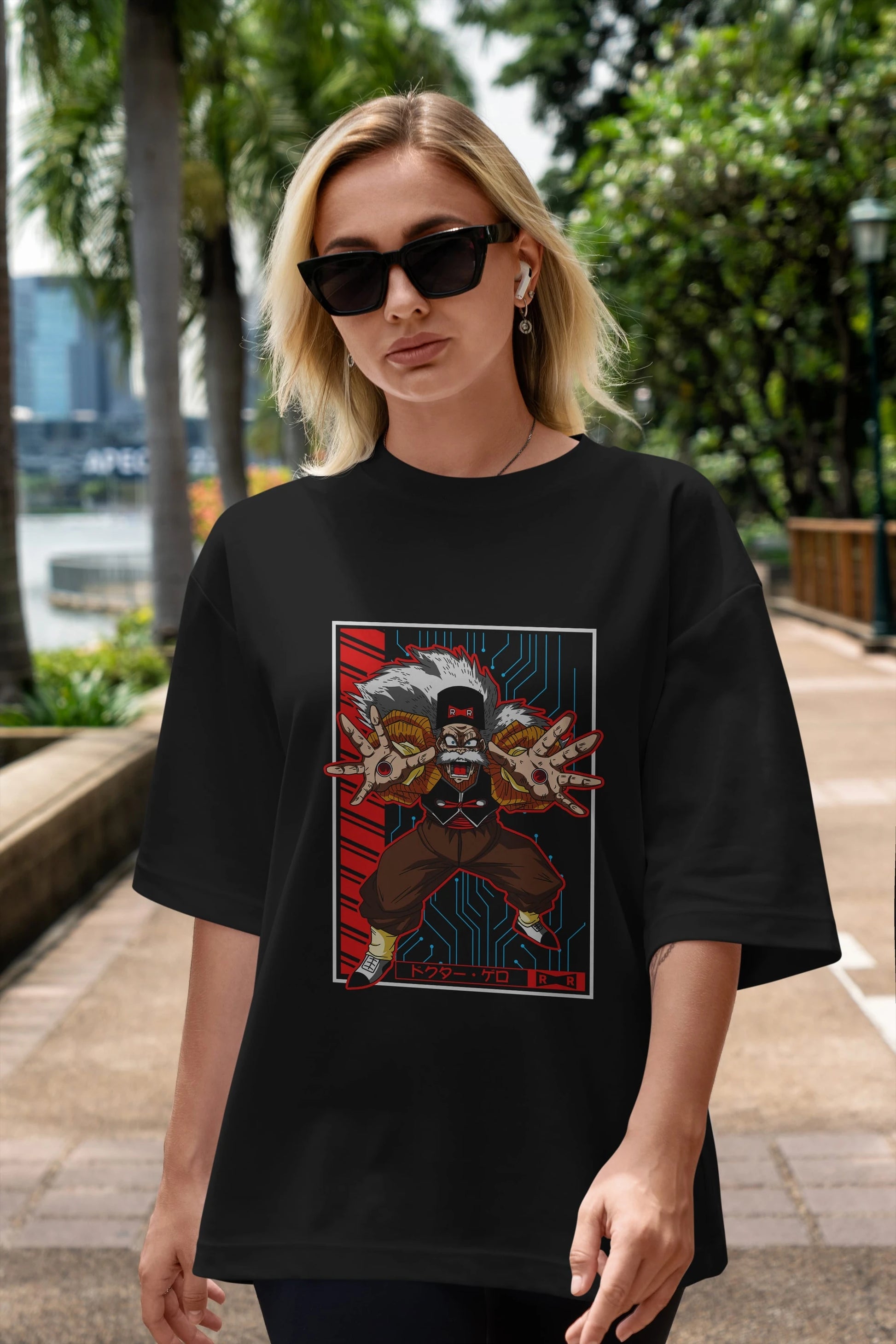 DragonBall DrMakigero Anime Ön Baskılı Oversize t-shirt %100 pamuk Erkek Kadın Unisex
