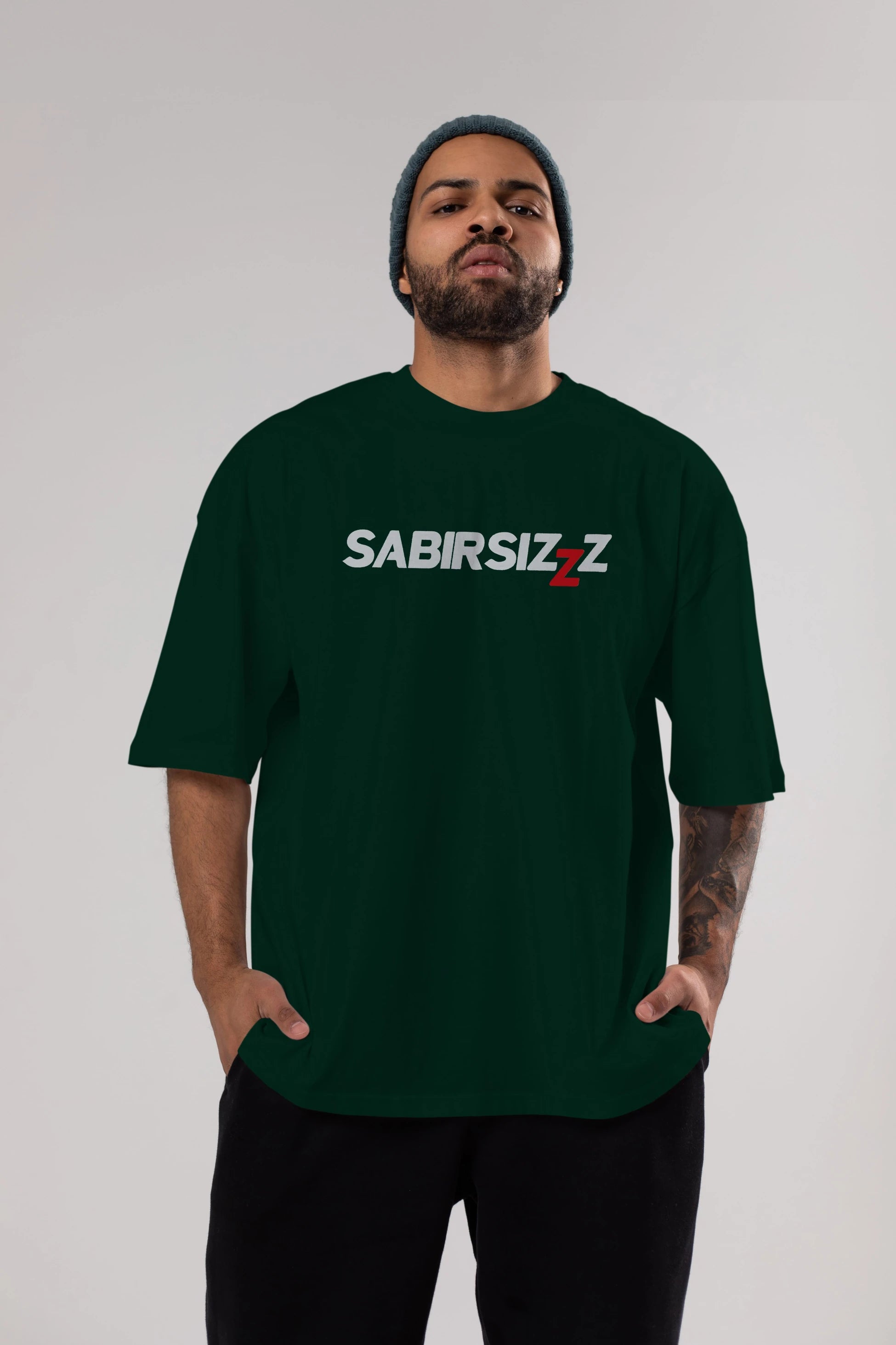 Sabırsız Ön Baskılı Oversize t-shirt %100 pamuk Erkek Kadın Unisex