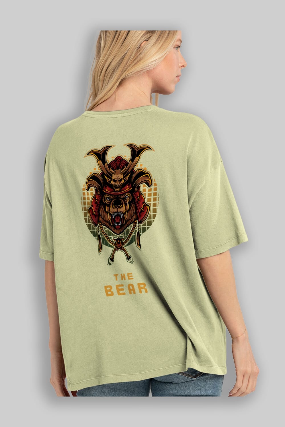 The Bear 2 Arka Baskılı Oversize t-shirt Erkek Kadın Unisex %100 Pamuk
