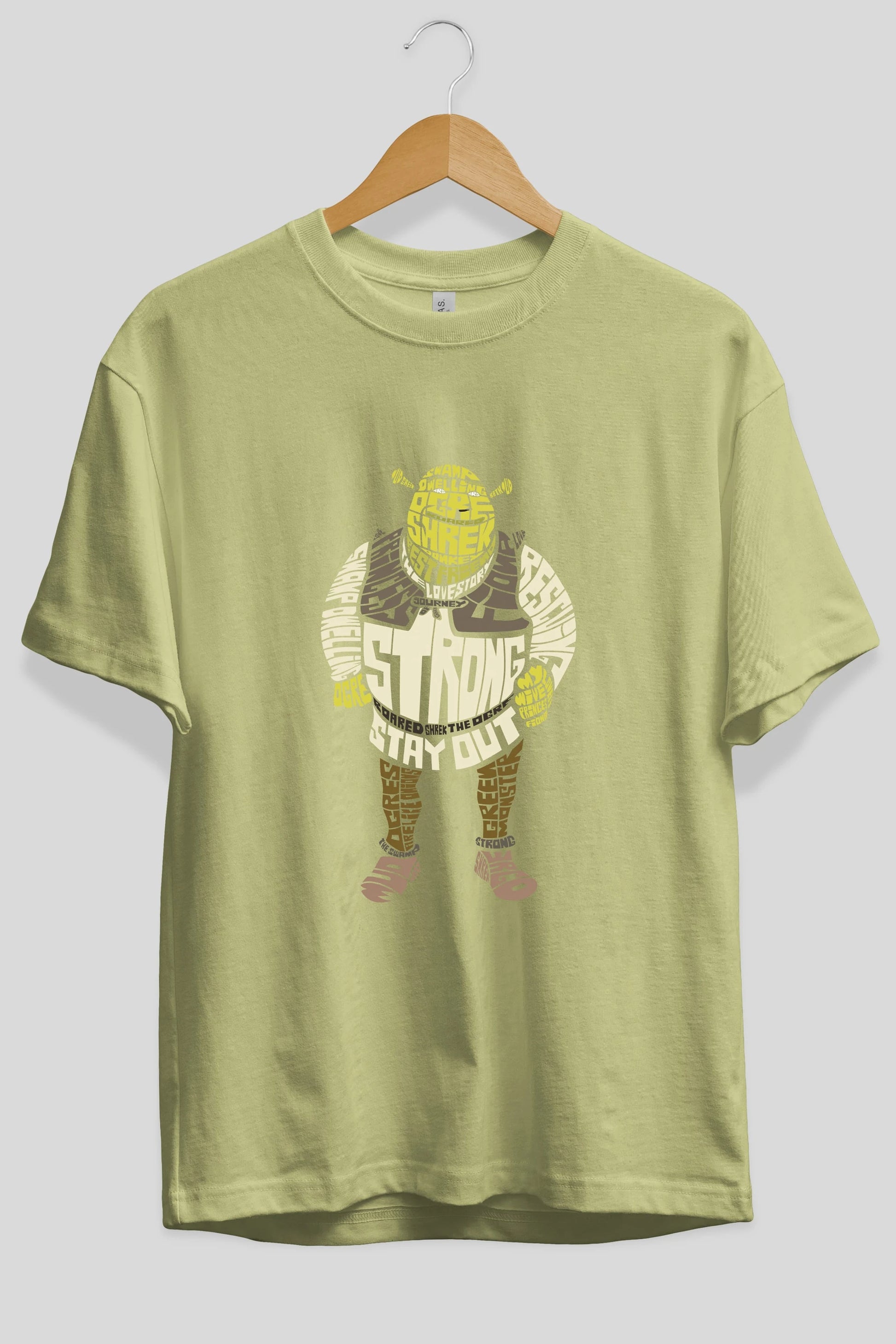 Shrek Ön Baskılı Oversize t-shirt %100 pamuk Erkek Kadın Unisex