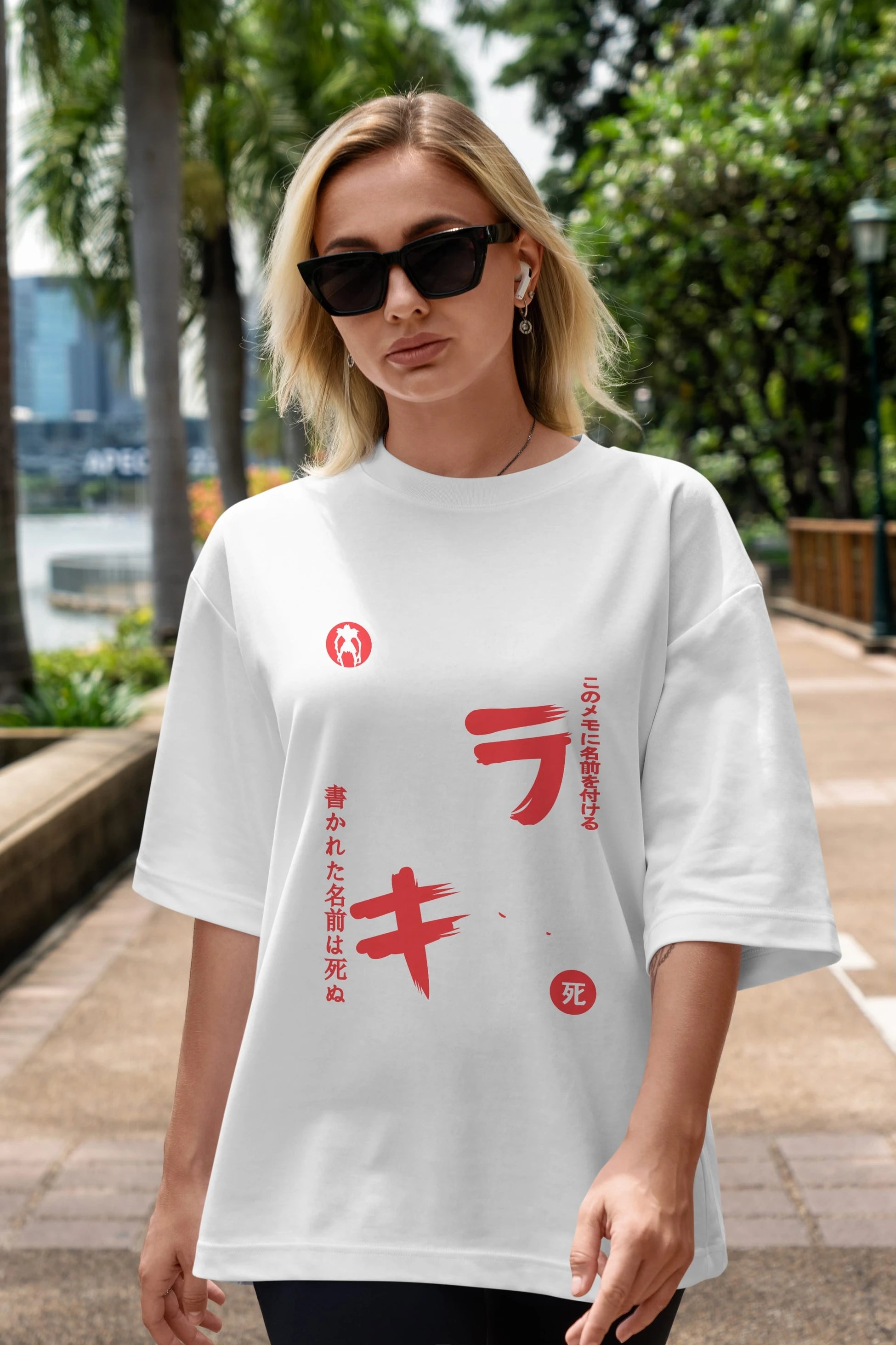 DEATHNOTE L vs KIRA Anime Ön Baskılı Oversize t-shirt %100 pamuk Erkek Kadın Unisex