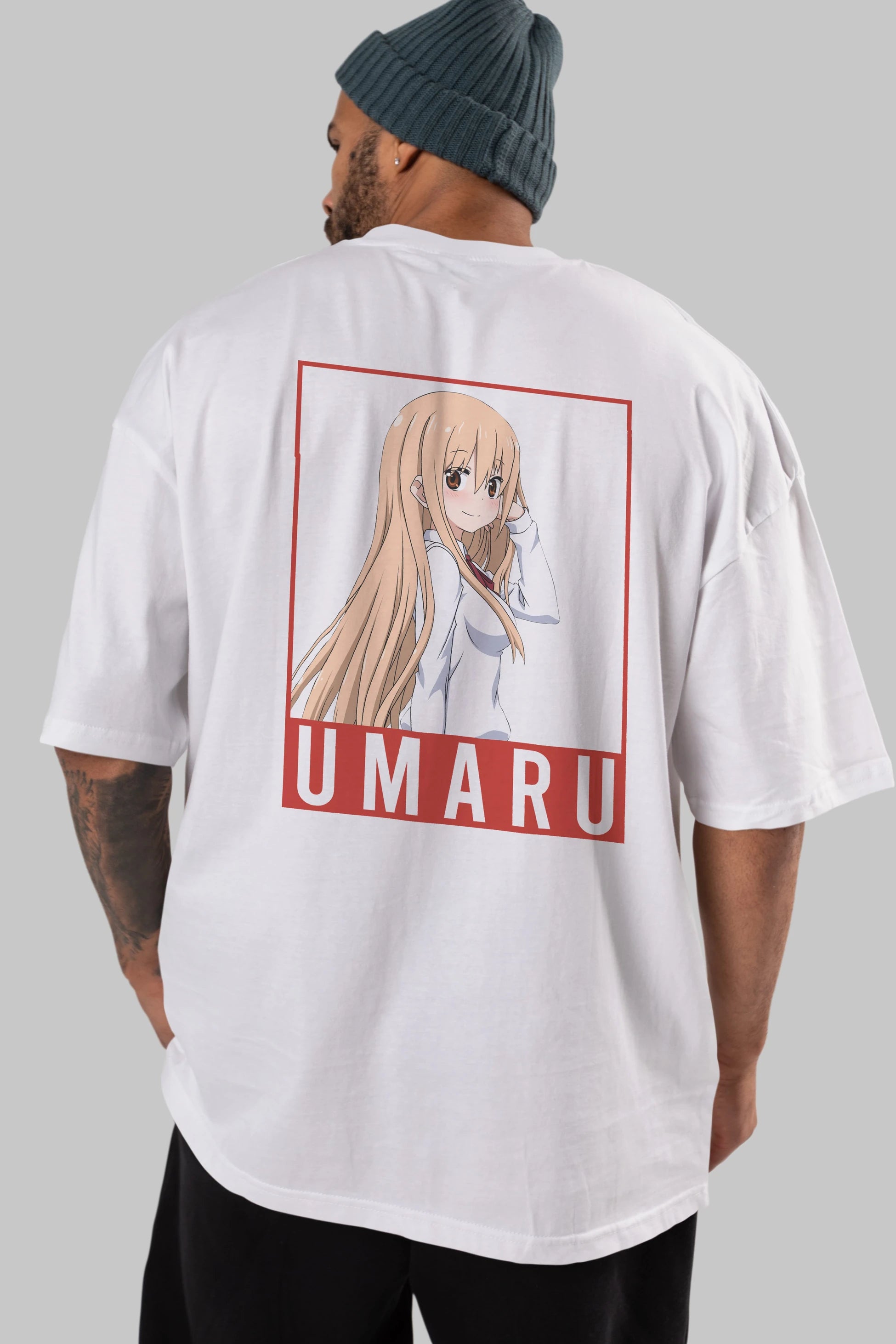 Umaru Doma 2 Anime Arka Baskılı Oversize t-shirt Erkek Kadın Unisex