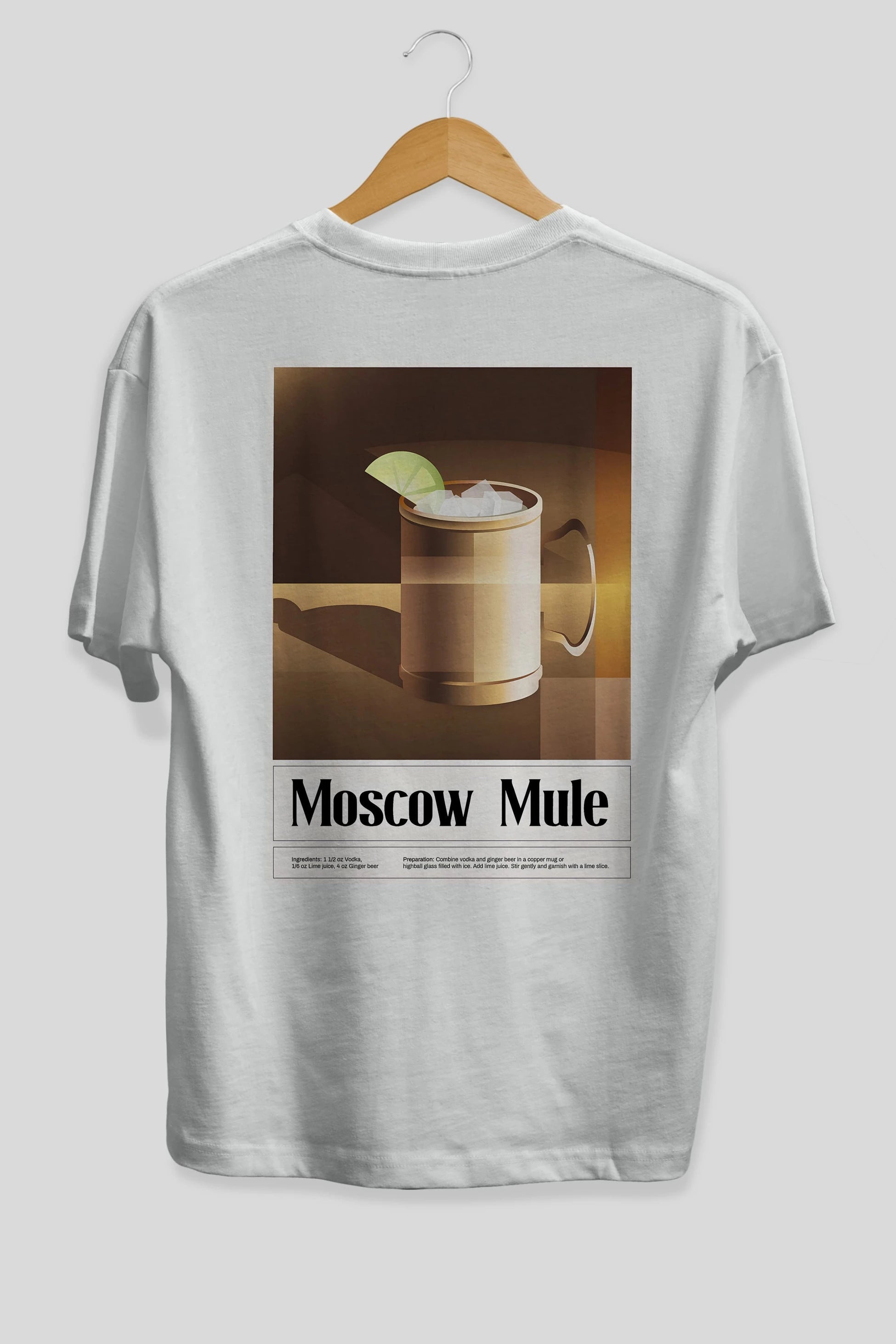 Moscow Mule 3 Arka Baskılı Oversize t-shirt Erkek Kadın Unisex %100 Pamuk Bisiklet Yaka tişort