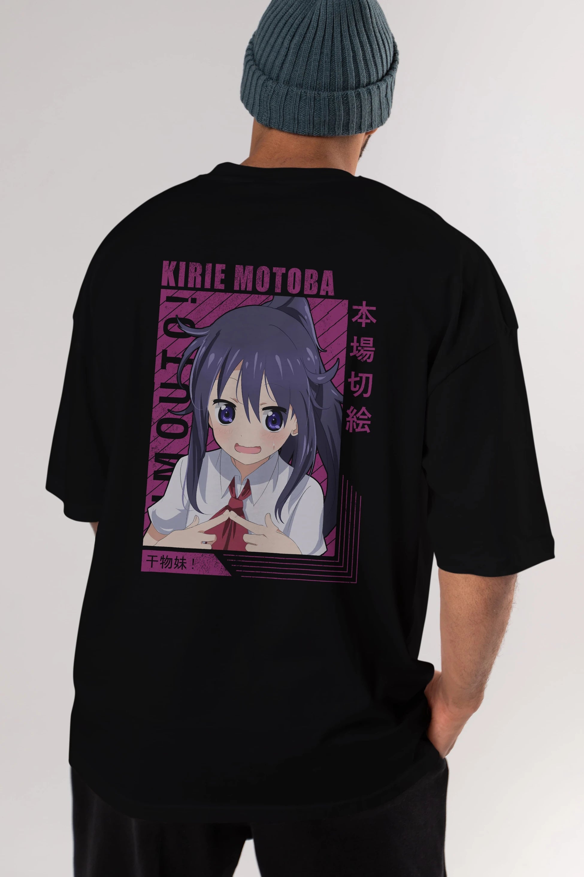 Kirie Motoba 4 Anime Arka Baskılı Oversize t-shirt Erkek Kadın Unisex