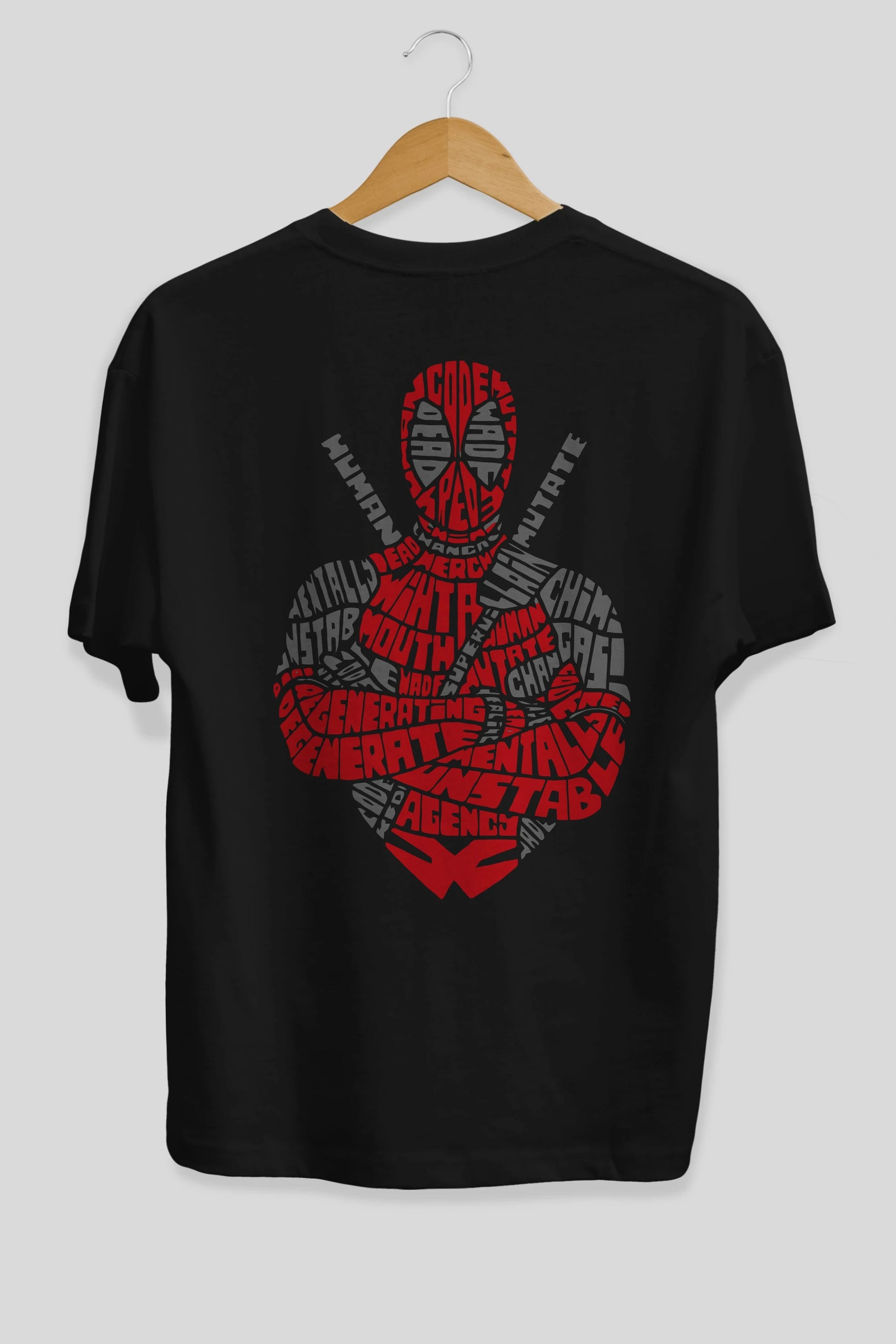Deadpool (16) Arka Baskılı Oversize t-shirt Erkek Kadın Unisex %100 Pamuk Bisiklet Yaka tişort