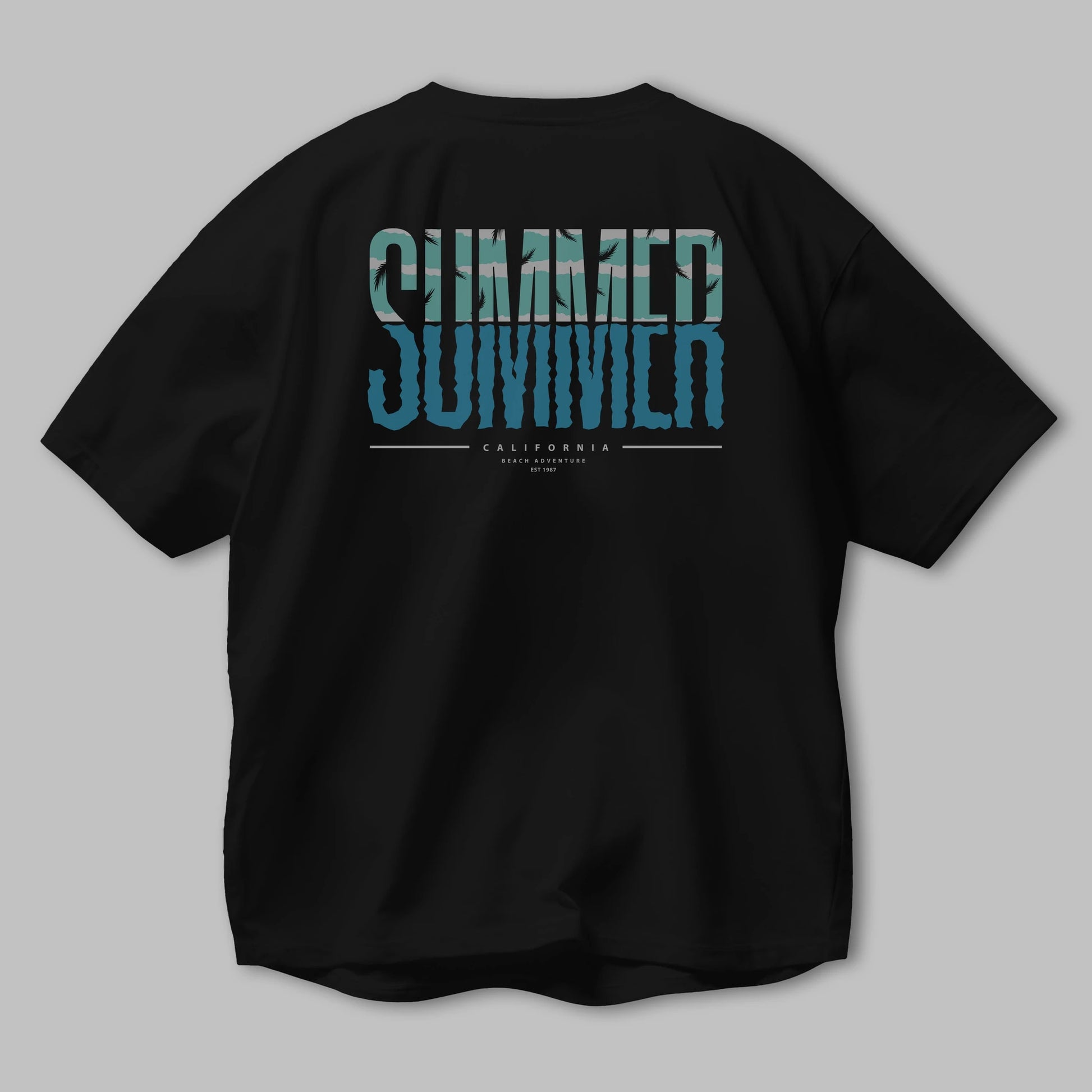 Summer California Arka Baskılı Oversize t-shirt Erkek Kadın Unisex