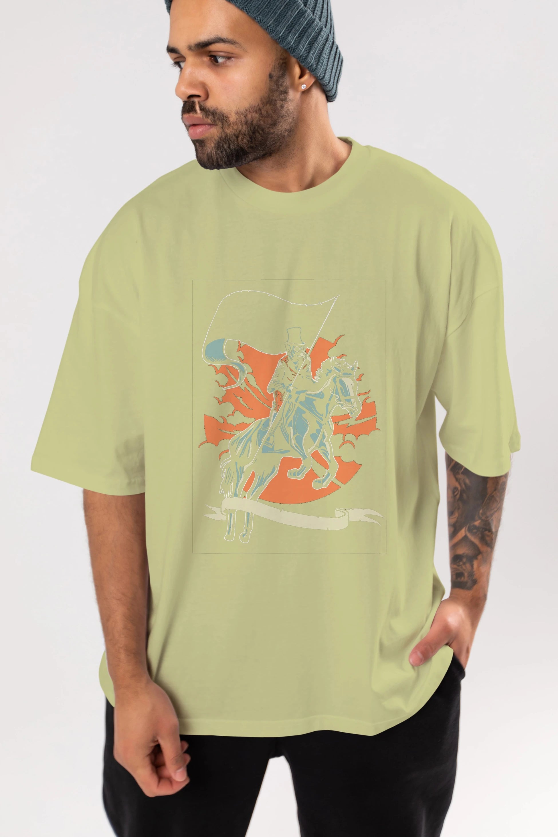 Plague Doctor Ön Baskılı Oversize t-shirt Erkek Kadın Unisex %100 Pamuk tişort
