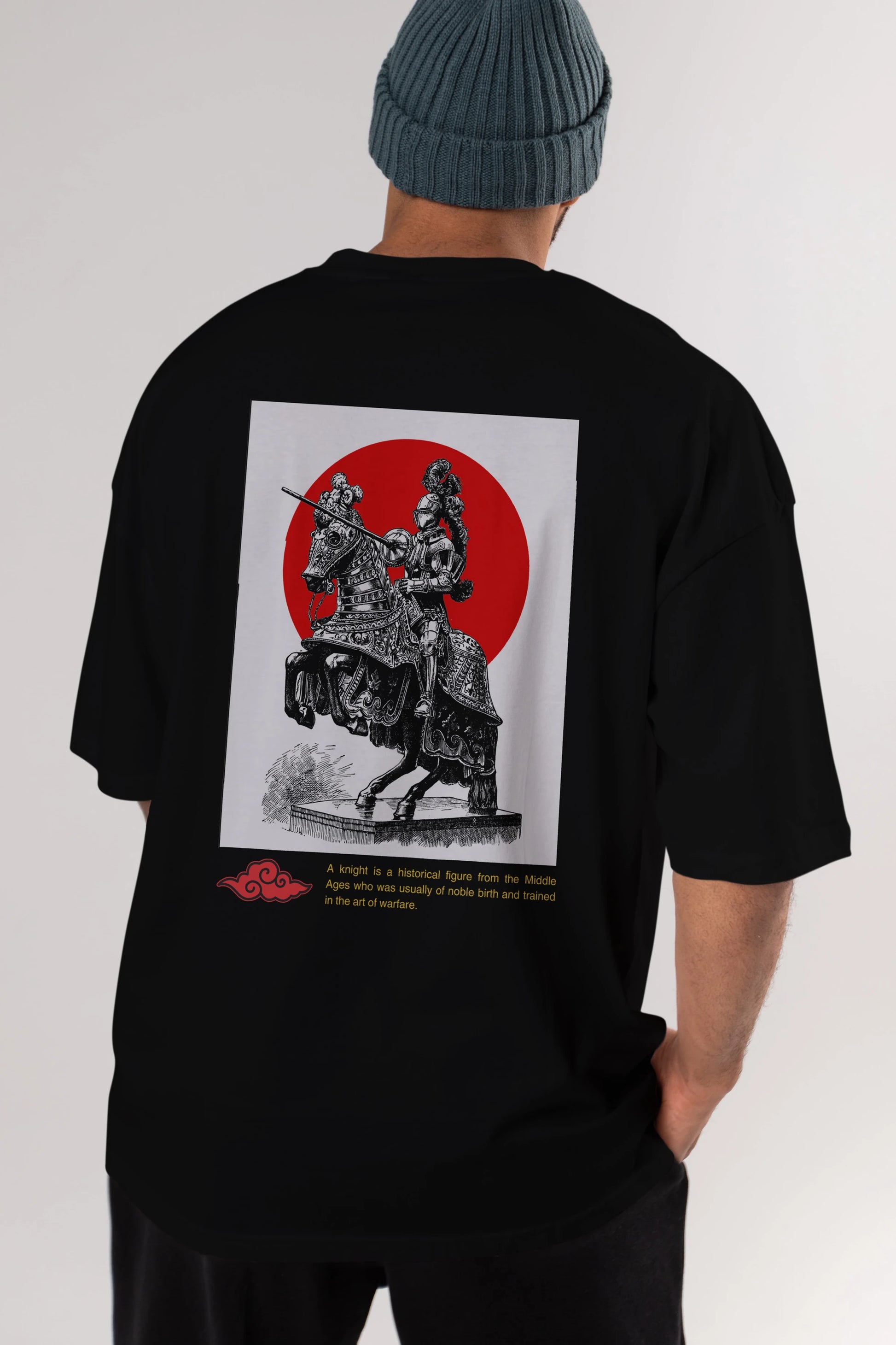 Japan Streetwear 2 Arka Baskılı Oversize t-shirt Erkek Kadın Unisex