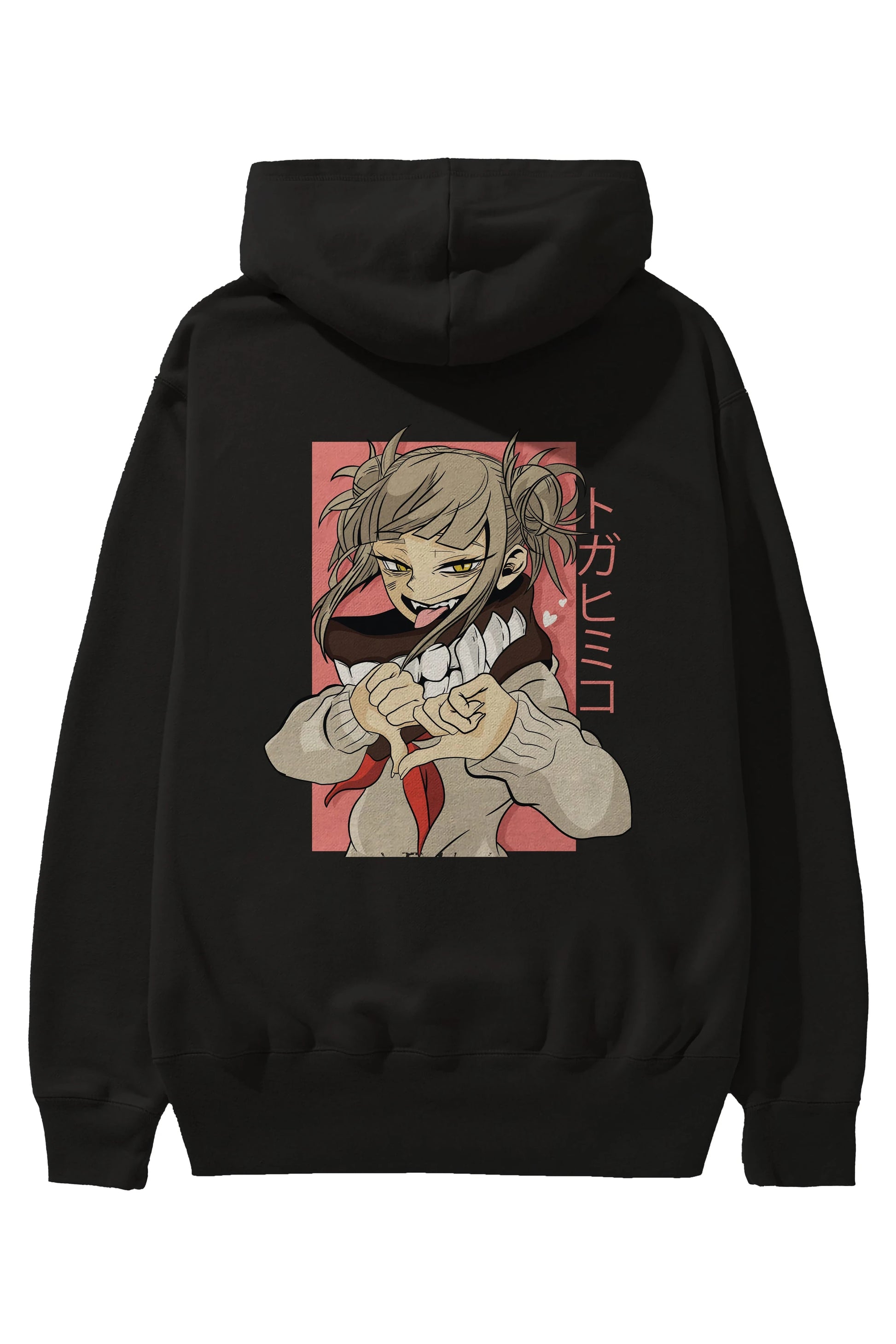 Himiko Toga Anime Arka Baskılı Hoodie Oversize Kapüşonlu Sweatshirt Erkek Kadın Unisex