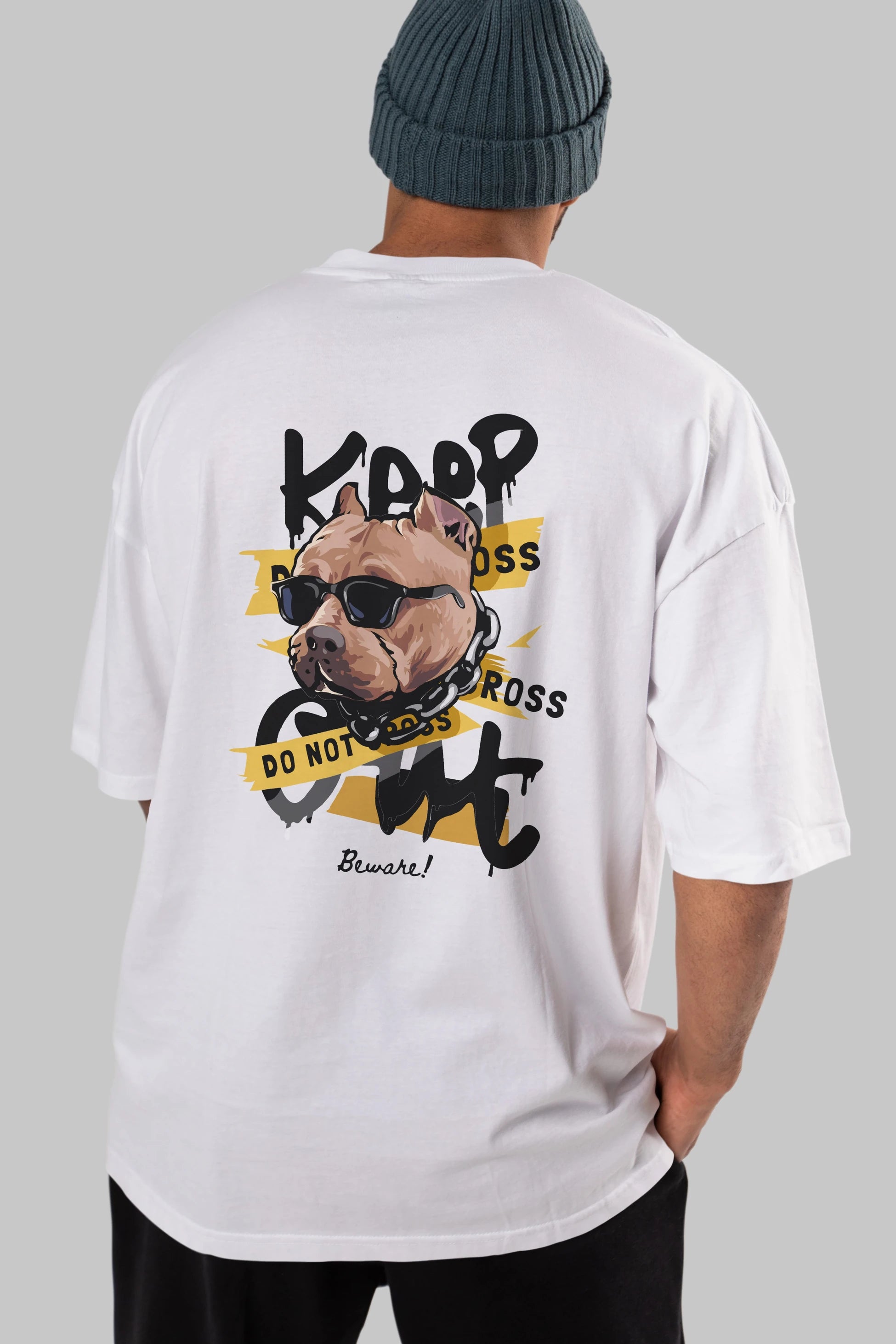 Teddy Bear Keep Arka Baskılı Oversize t-shirt Erkek Kadın Unisex %100 Pamuk