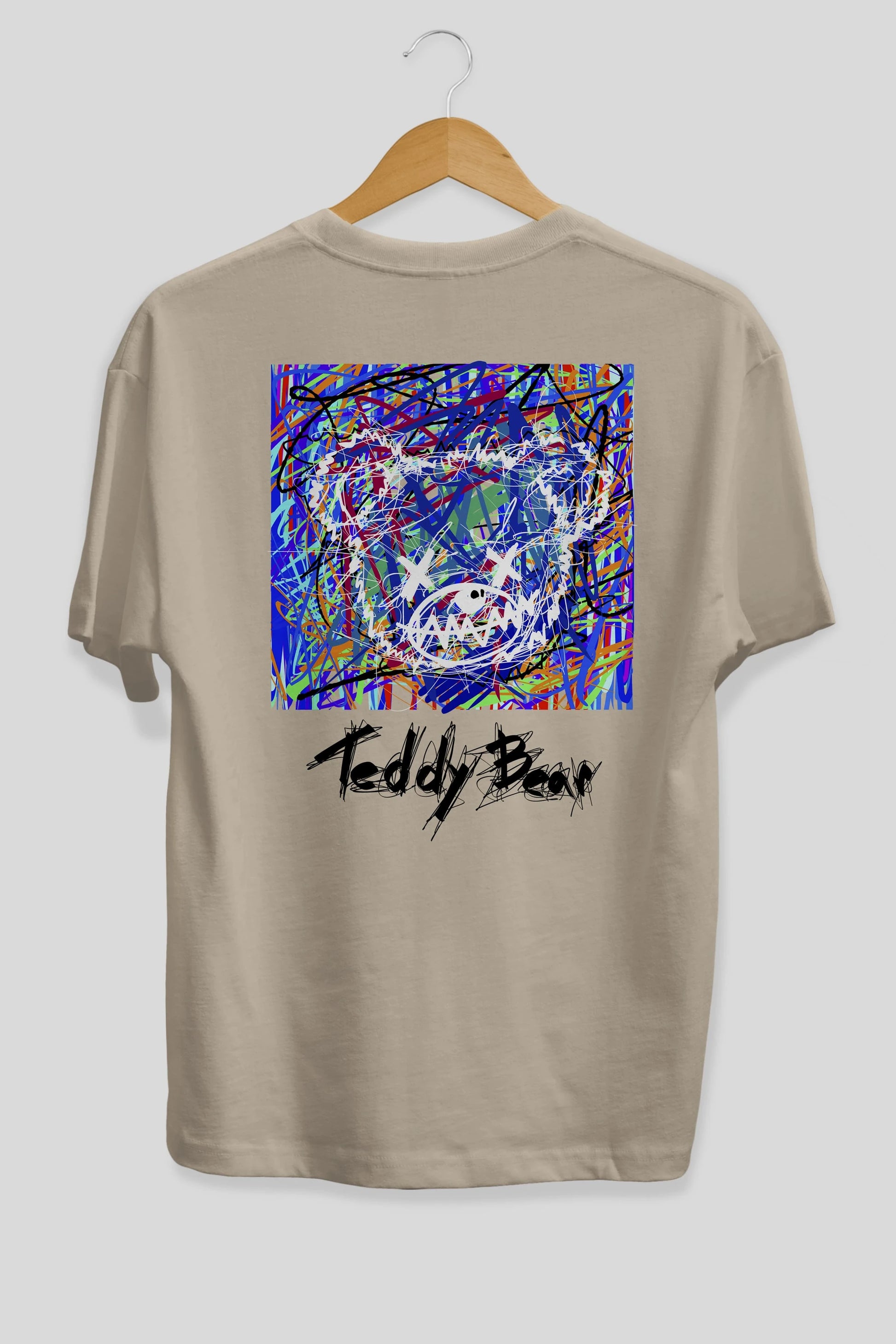 Teddy Bear 3 Arka Baskılı Oversize t-shirt Erkek Kadın Unisex