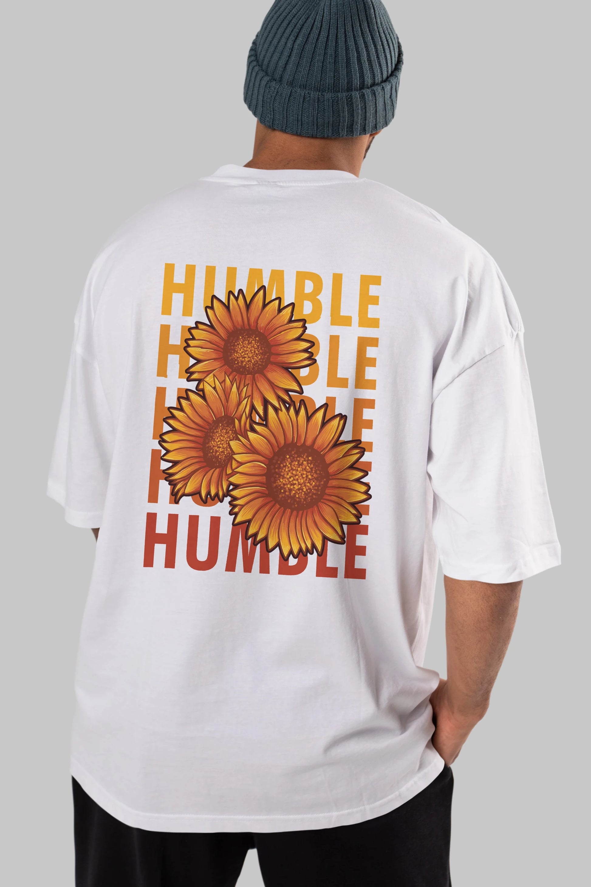 Humble 2 Arka Baskılı Oversize t-shirt Erkek Kadın Unisex