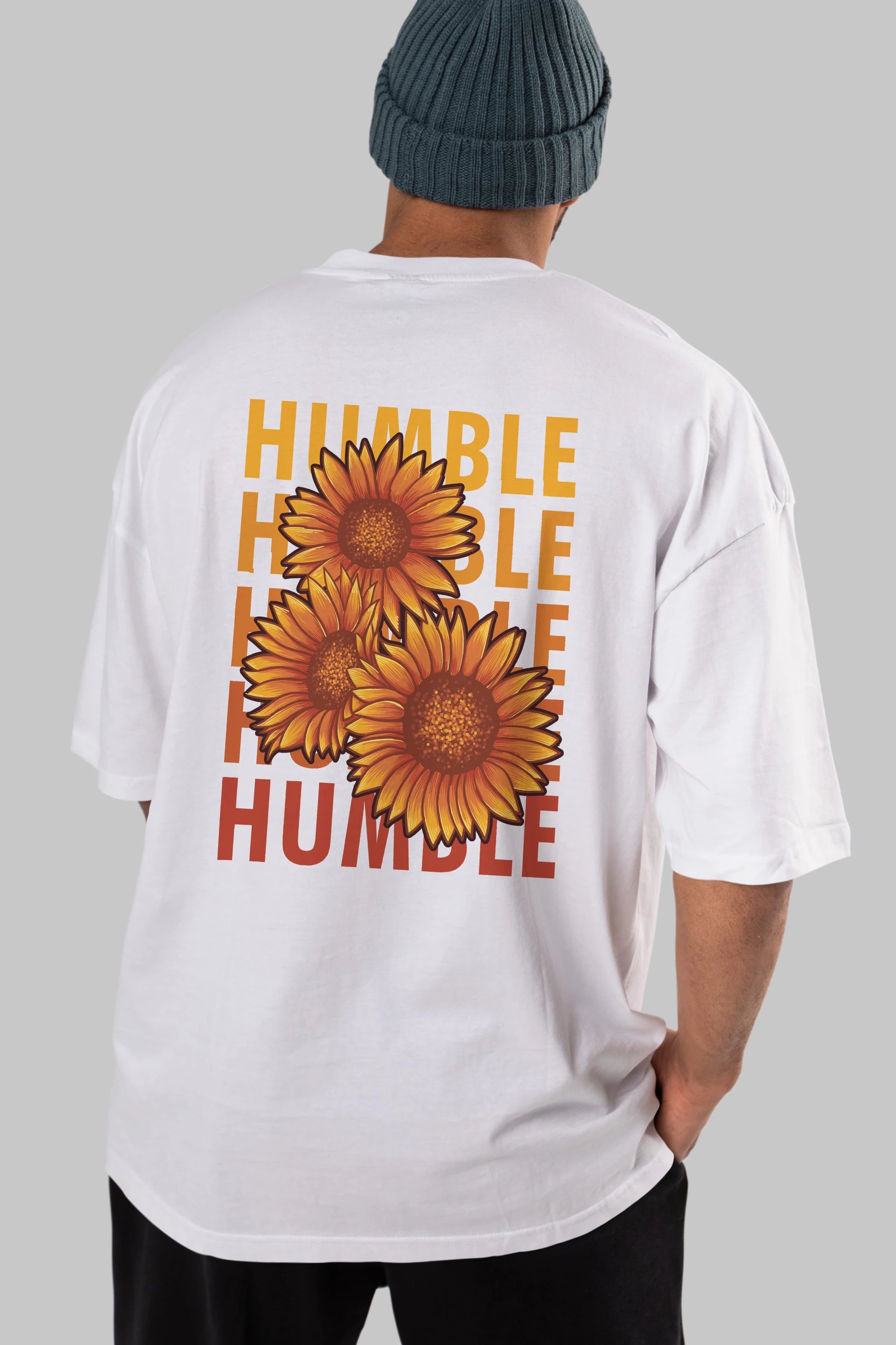 Humble 2 Arka Baskılı Oversize t-shirt Erkek Kadın Unisex