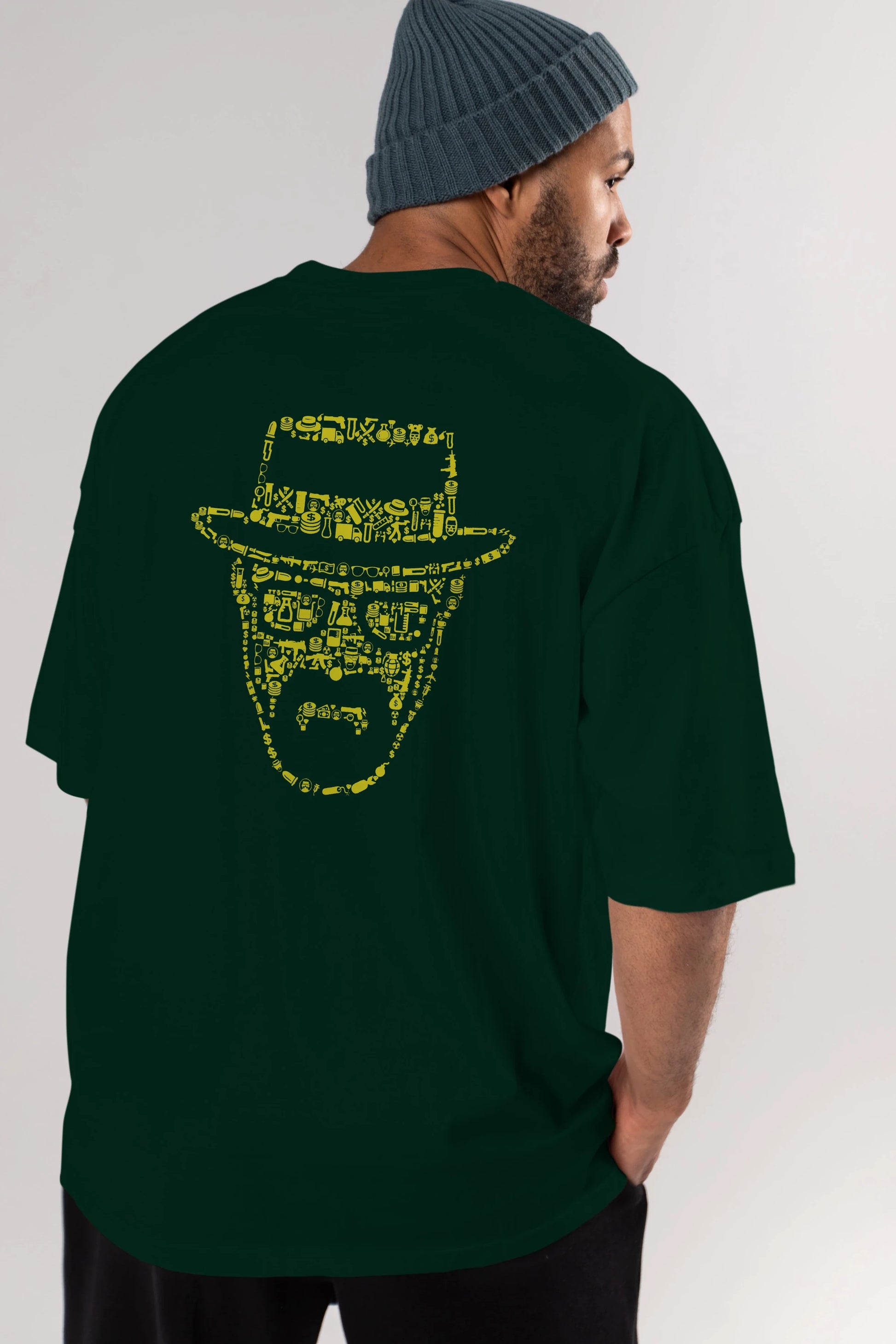 The Chronicle Arka Baskılı Oversize t-shirt %100 pamuk Erkek Kadın Unisex