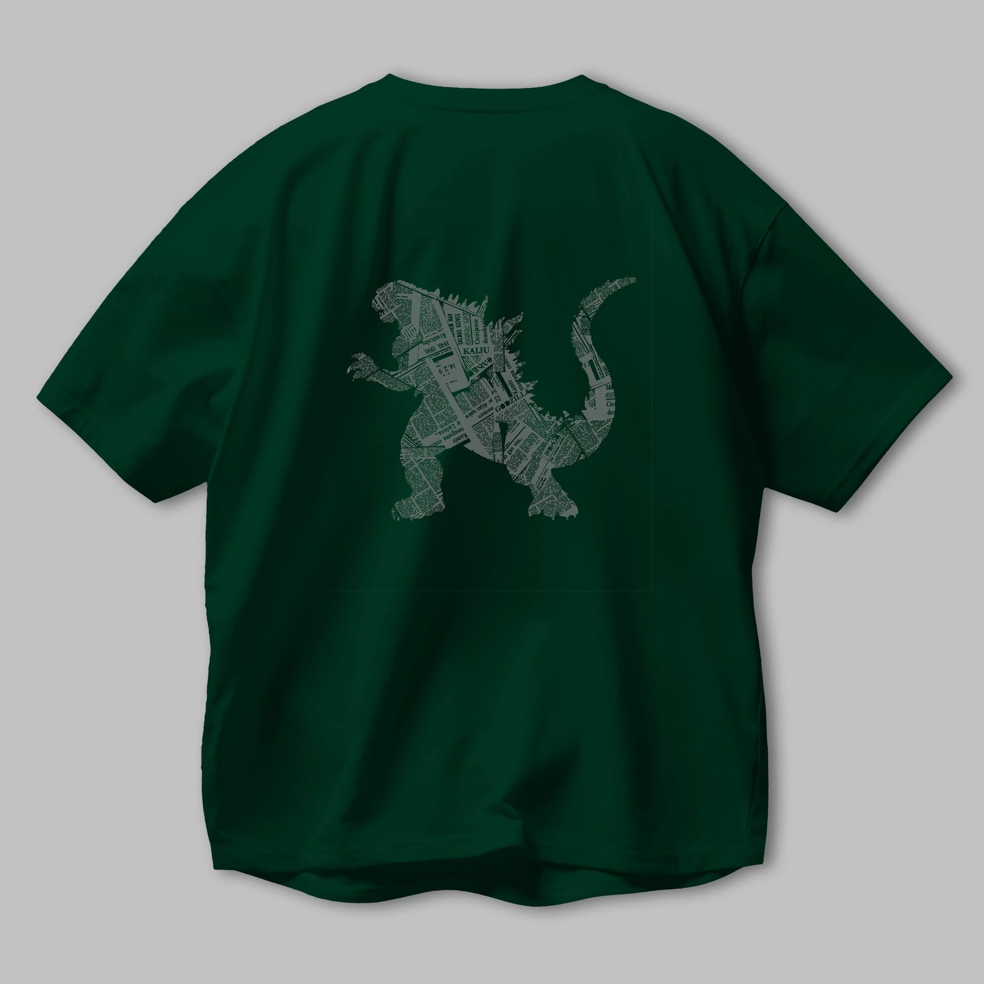Kaiju Arka Baskılı Oversize t-shirt %100 pamuk Erkek Kadın Unisex