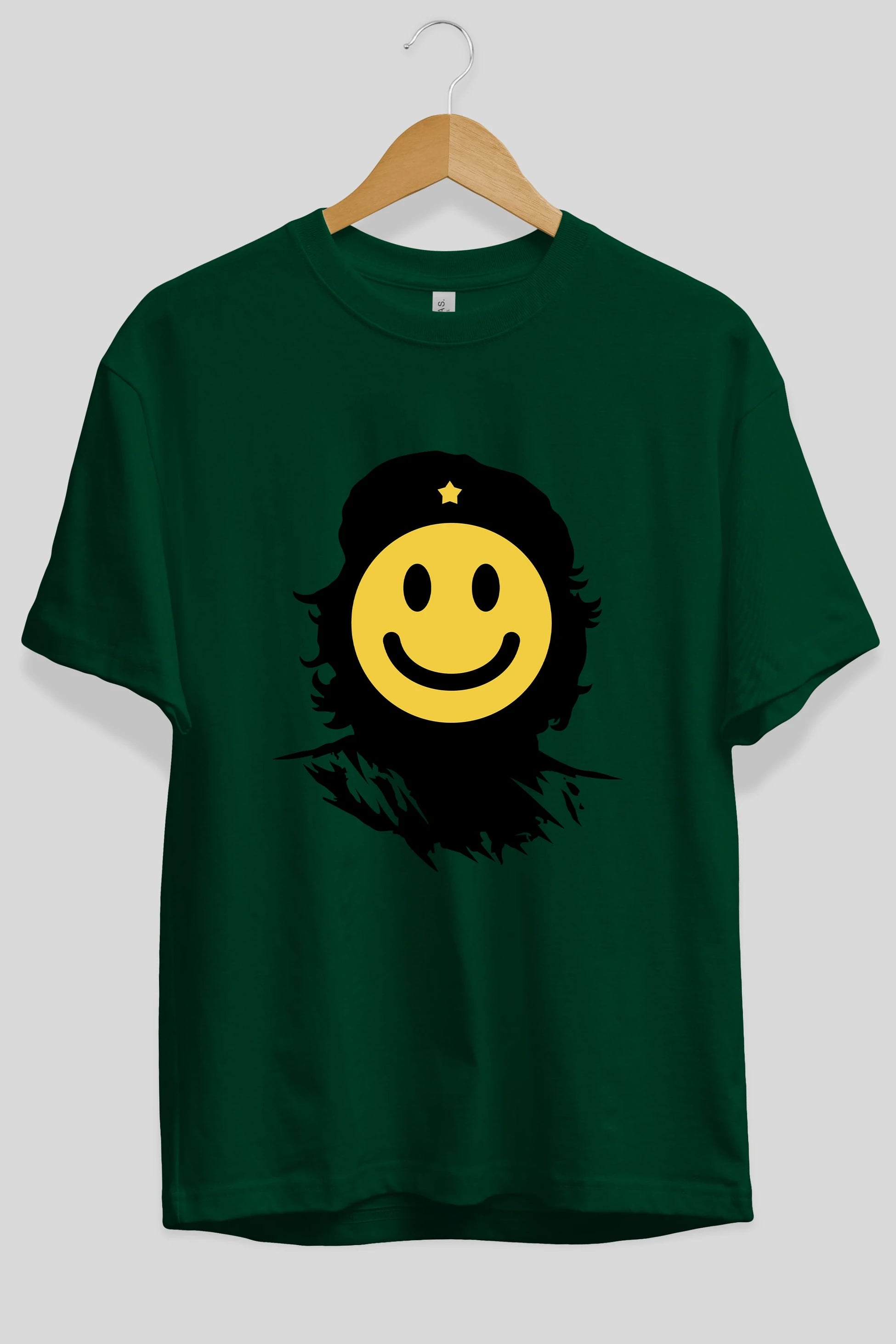 Che Smile Ön Baskılı Oversize t-shirt %100 pamuk Erkek Kadın Unisex