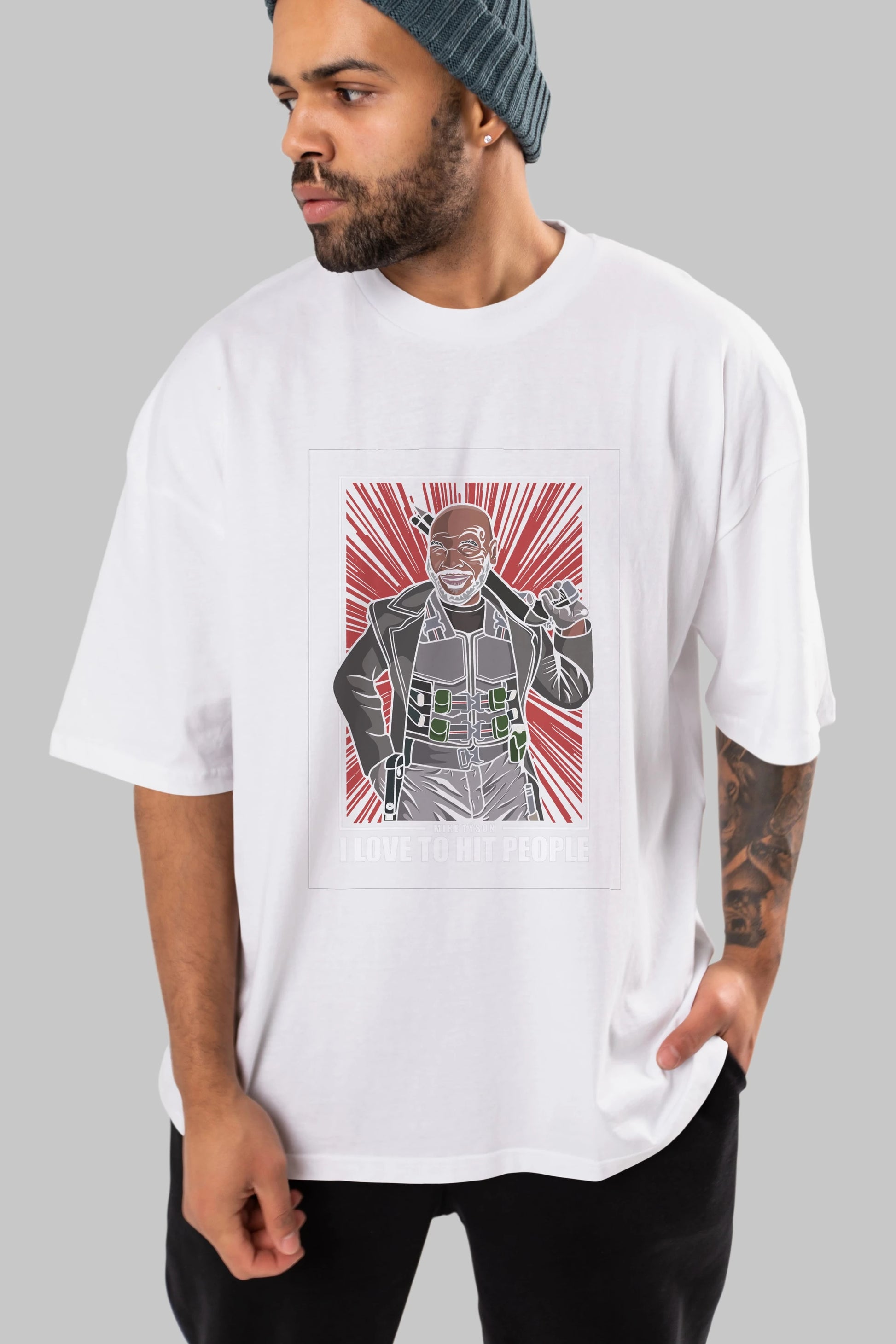 Blade Tyson Ön Baskılı Oversize t-shirt Erkek Kadın Unisex %100 Pamuk tişort