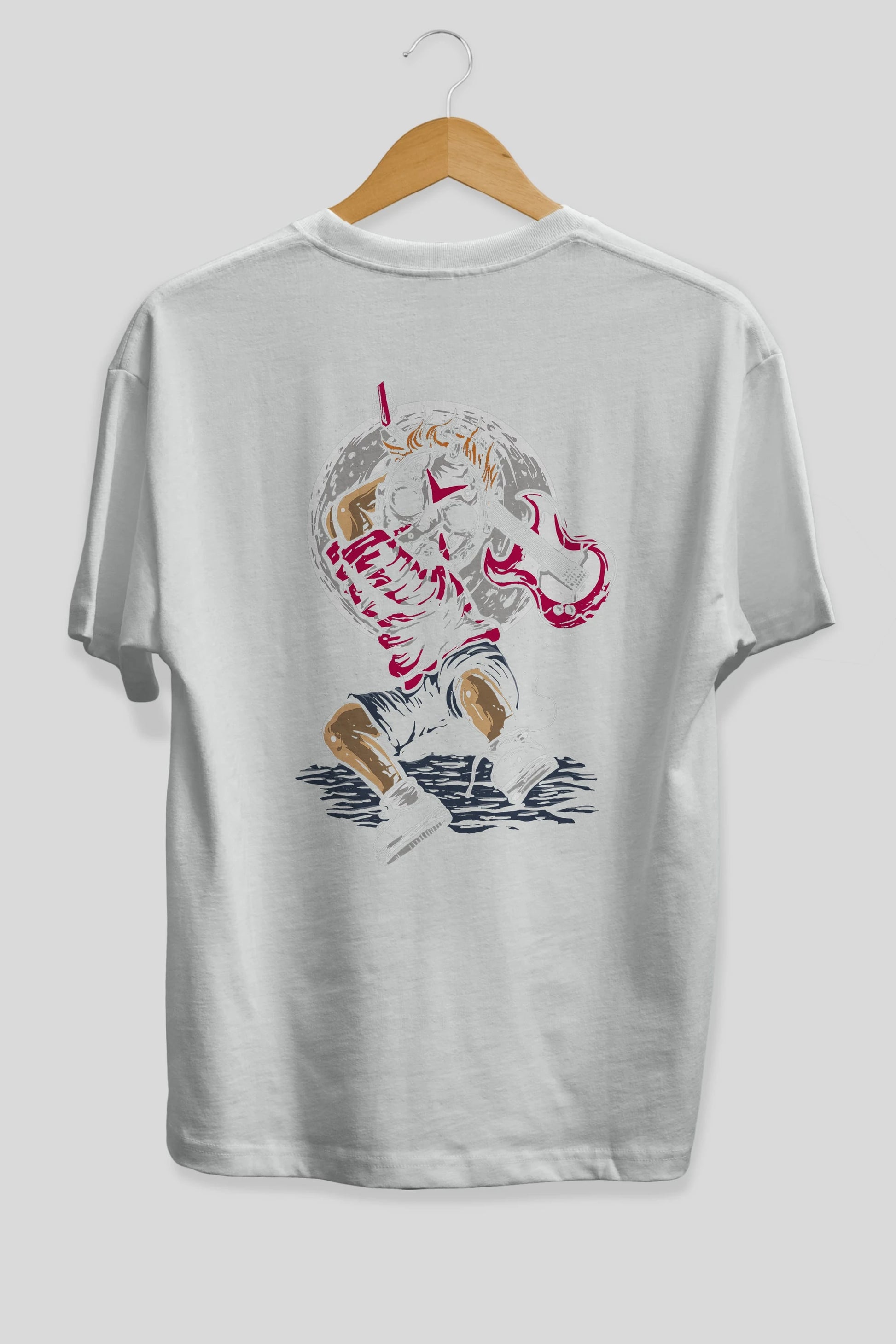 Break The Noise Arka Baskılı Oversize t-shirt Erkek Kadın Unisex %100 Pamuk