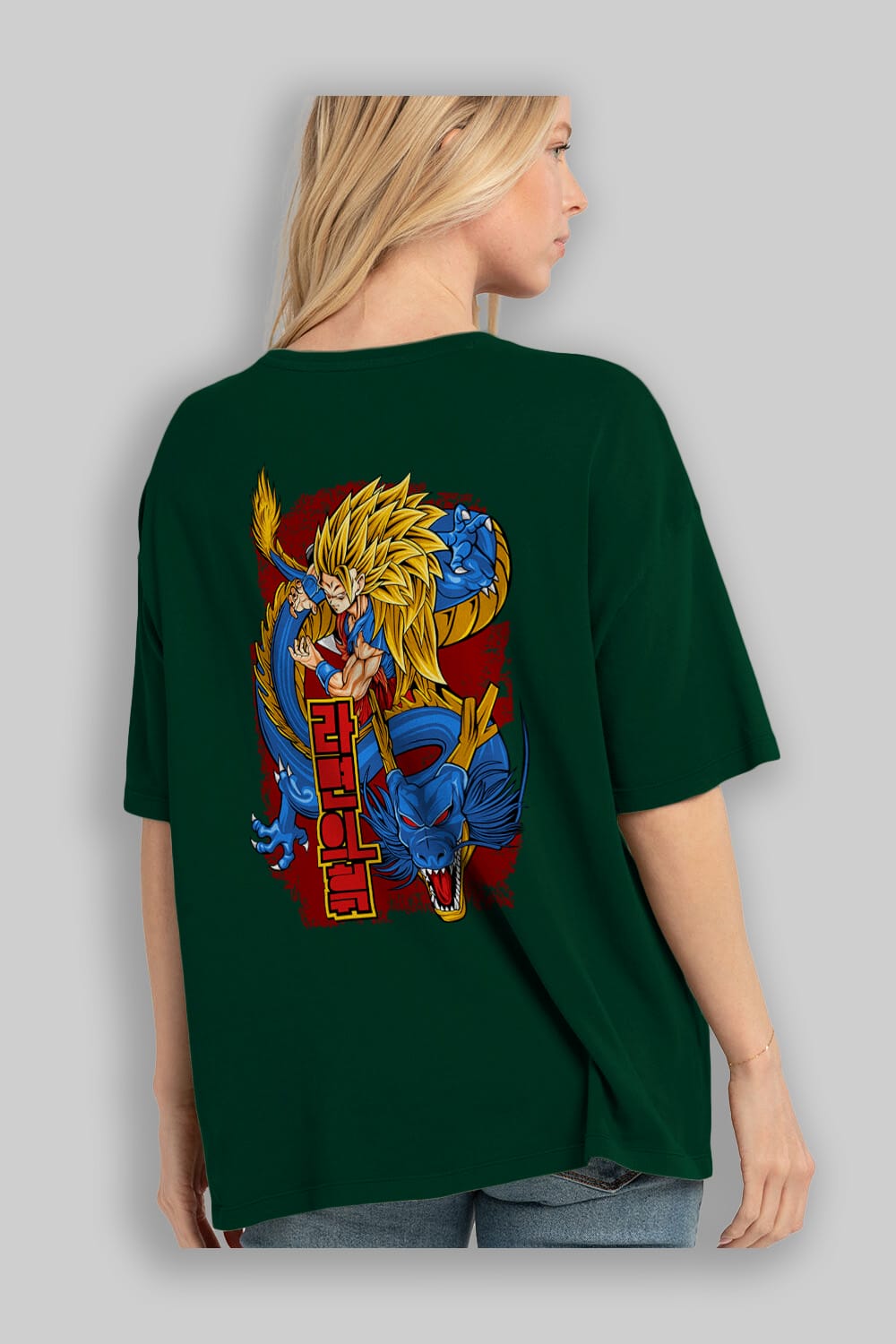 DRAGON BALL Z Anime Arka Baskılı Oversize t-shirt Erkek Kadın Unisex