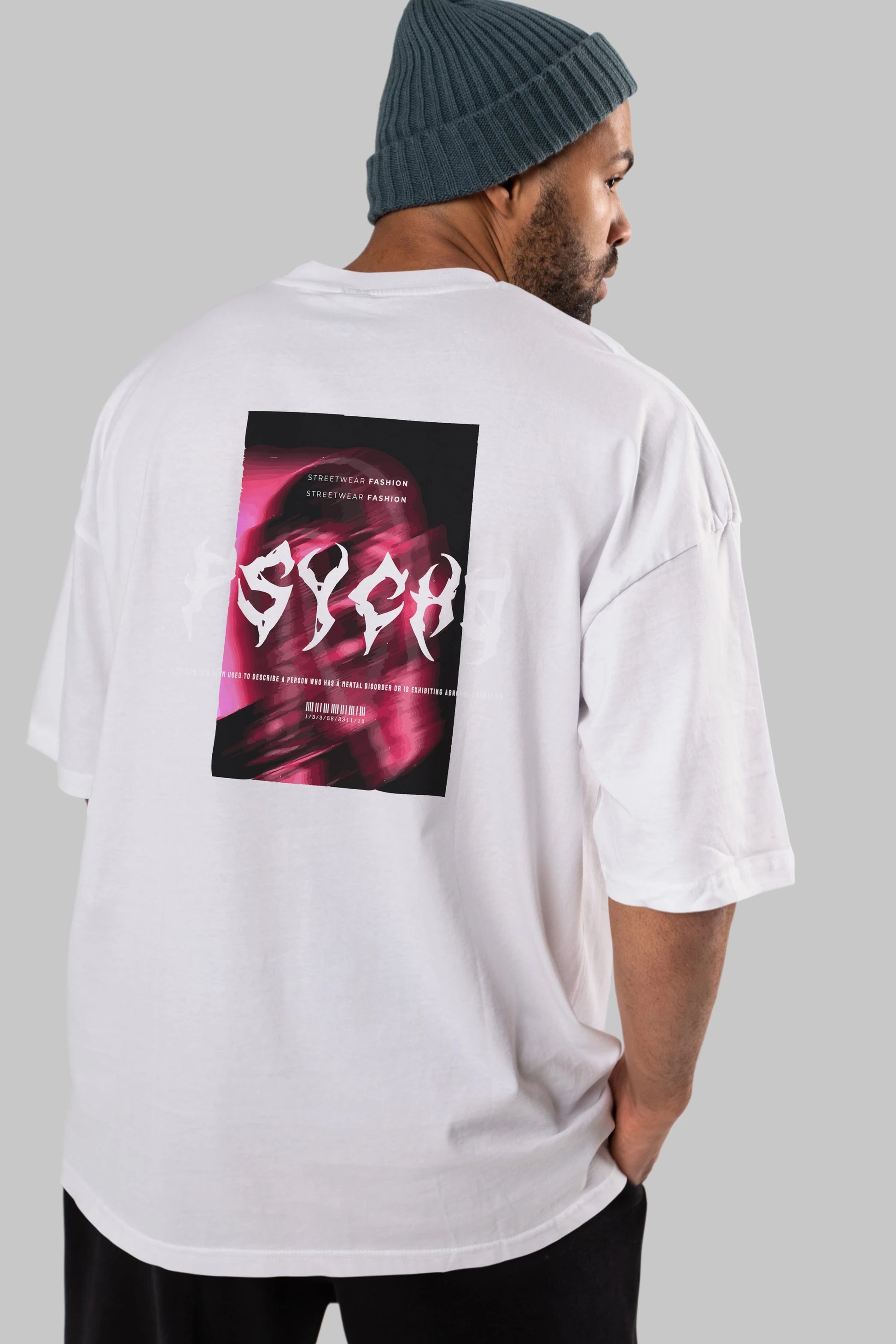Psycho Streetwear Arka Baskılı Oversize t-shirt Erkek Kadın Unisex