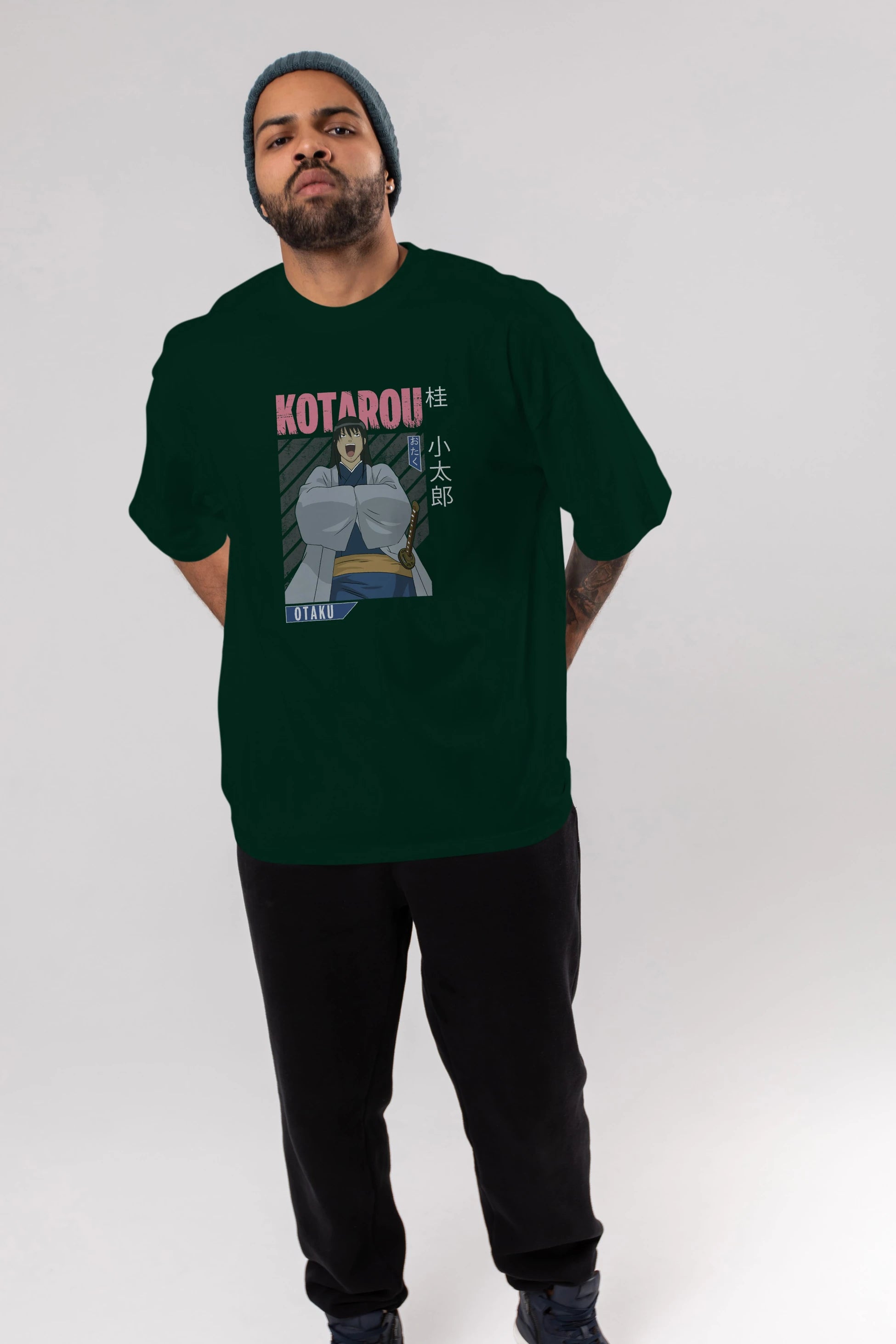 Kotarou Katsura GINTAMA 1 Anime Ön Baskılı Oversize t-shirt %100 pamuk Erkek Kadın Unisex