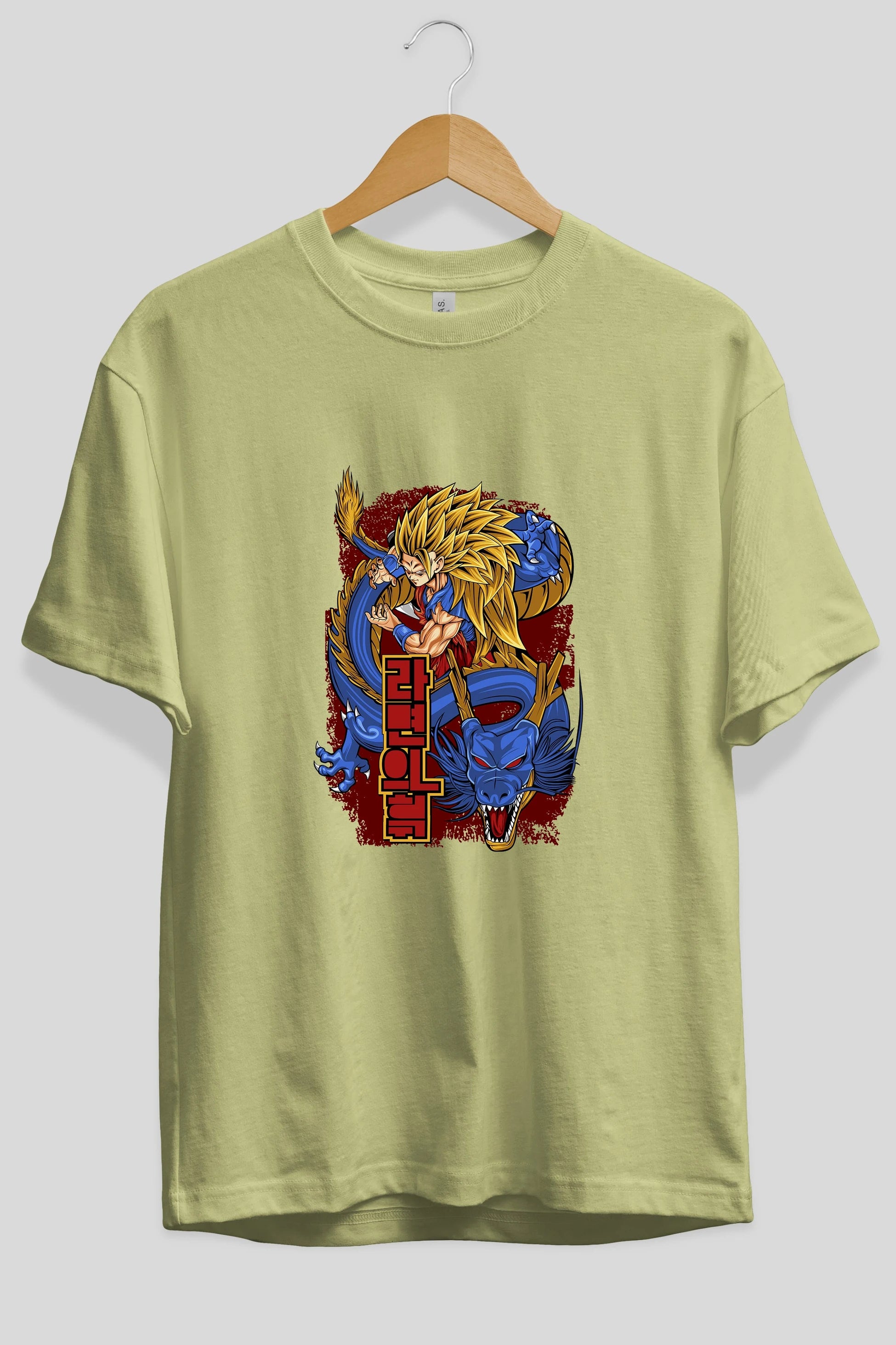 DRAGON BALL Z Anime Ön Baskılı Oversize t-shirt %100 pamuk Erkek Kadın Unisex