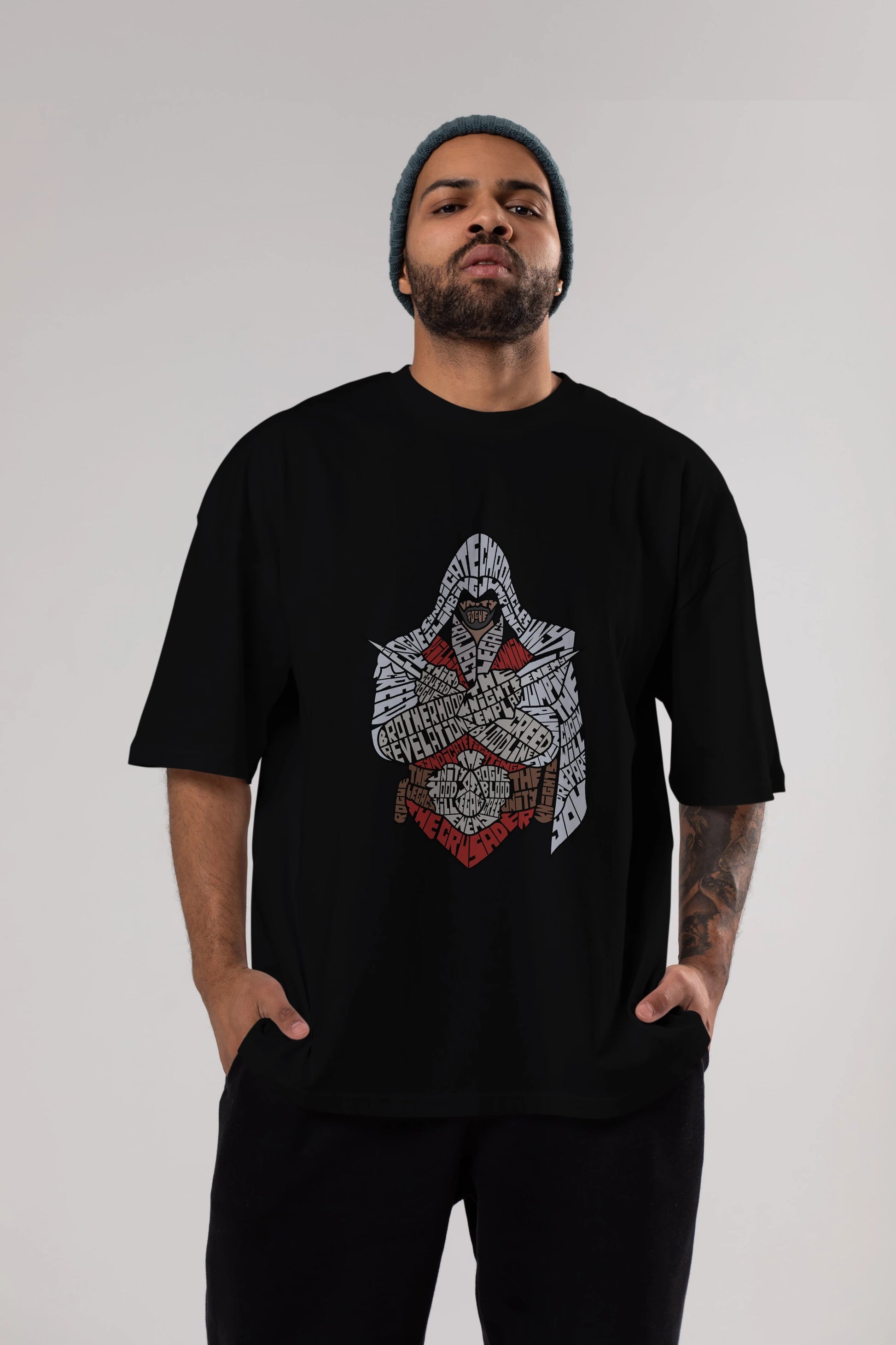 Assassins Ön Baskılı Oversize t-shirt %100 pamuk Erkek Kadın Unisex