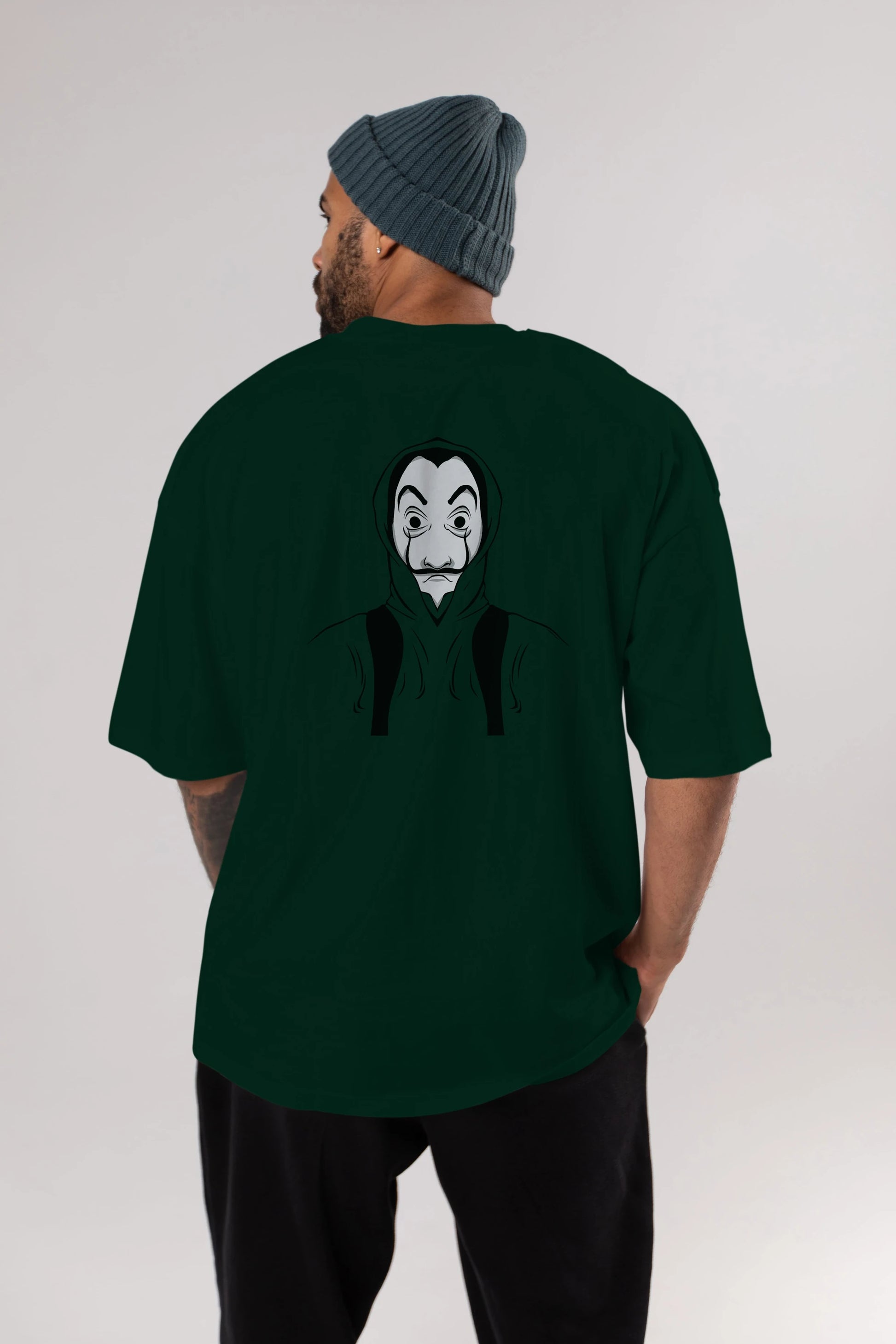 La Casa De Papel (7) Arka Baskılı Oversize t-shirt Erkek Kadın Unisex %100 Pamuk Bisiklet Yaka tişort