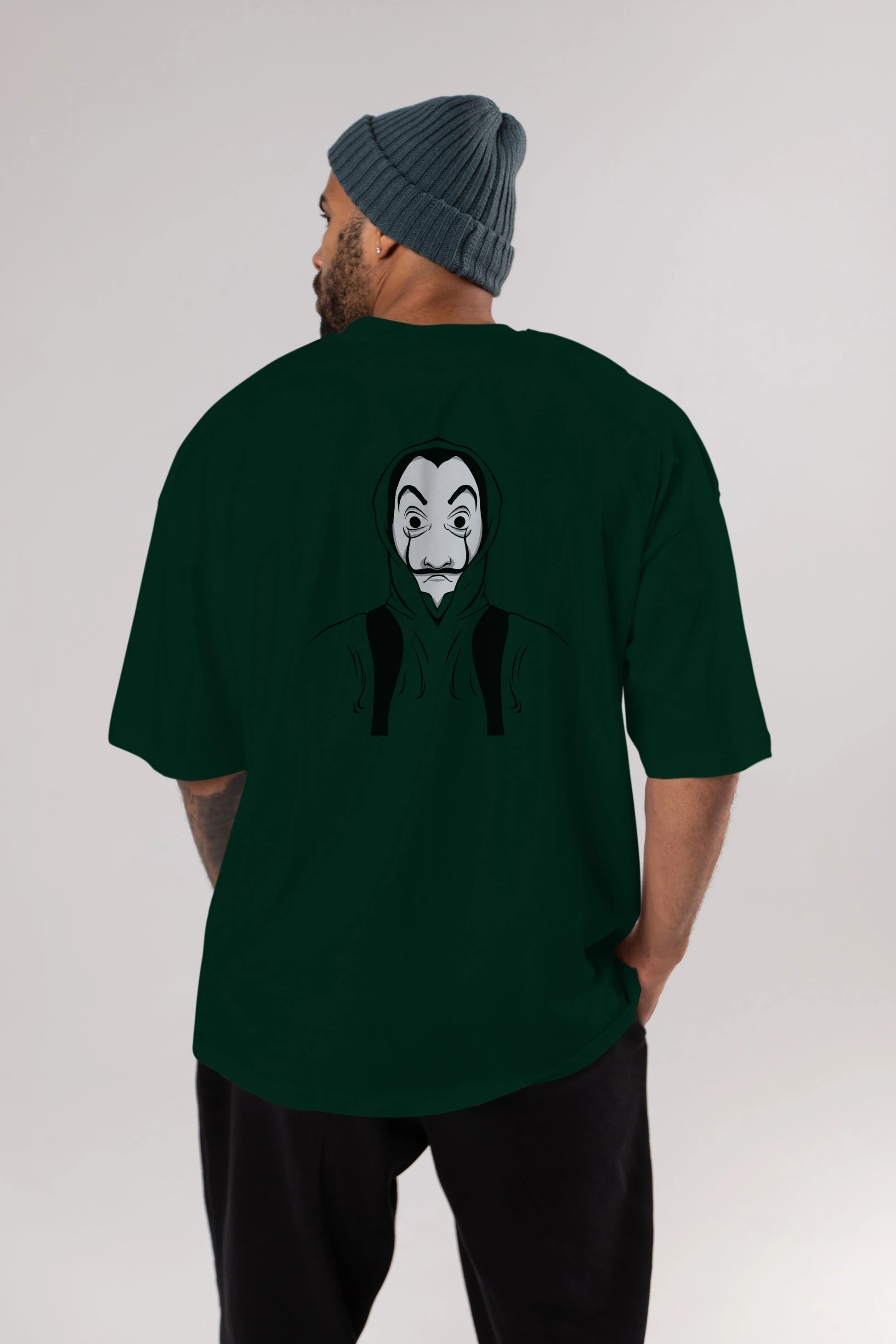 La Casa De Papel (7) Arka Baskılı Oversize t-shirt Erkek Kadın Unisex %100 Pamuk Bisiklet Yaka tişort