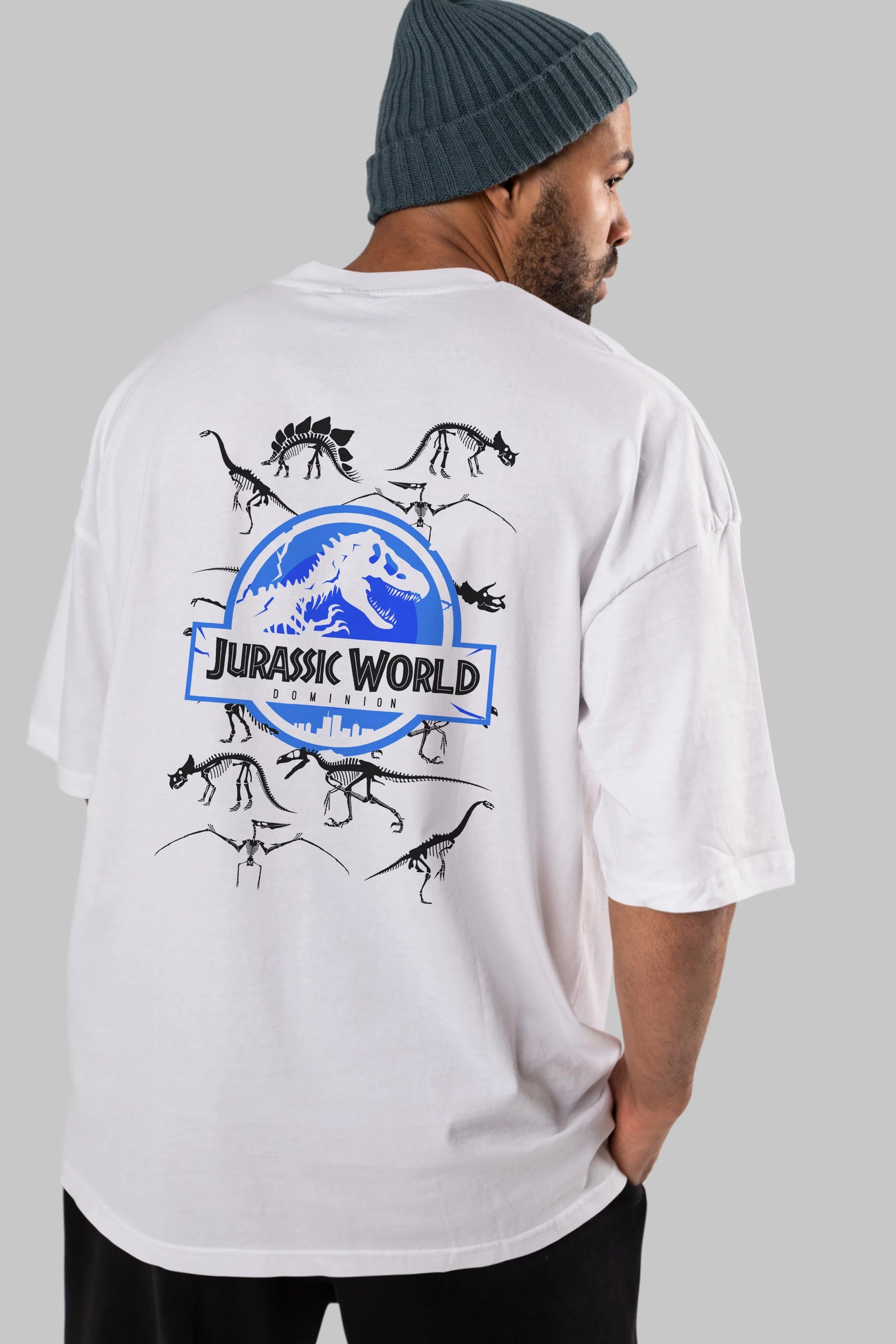 Jurassic Park (5) Arka Baskılı Oversize t-shirt Erkek Kadın Unisex %100 Pamuk Bisiklet Yaka tişort