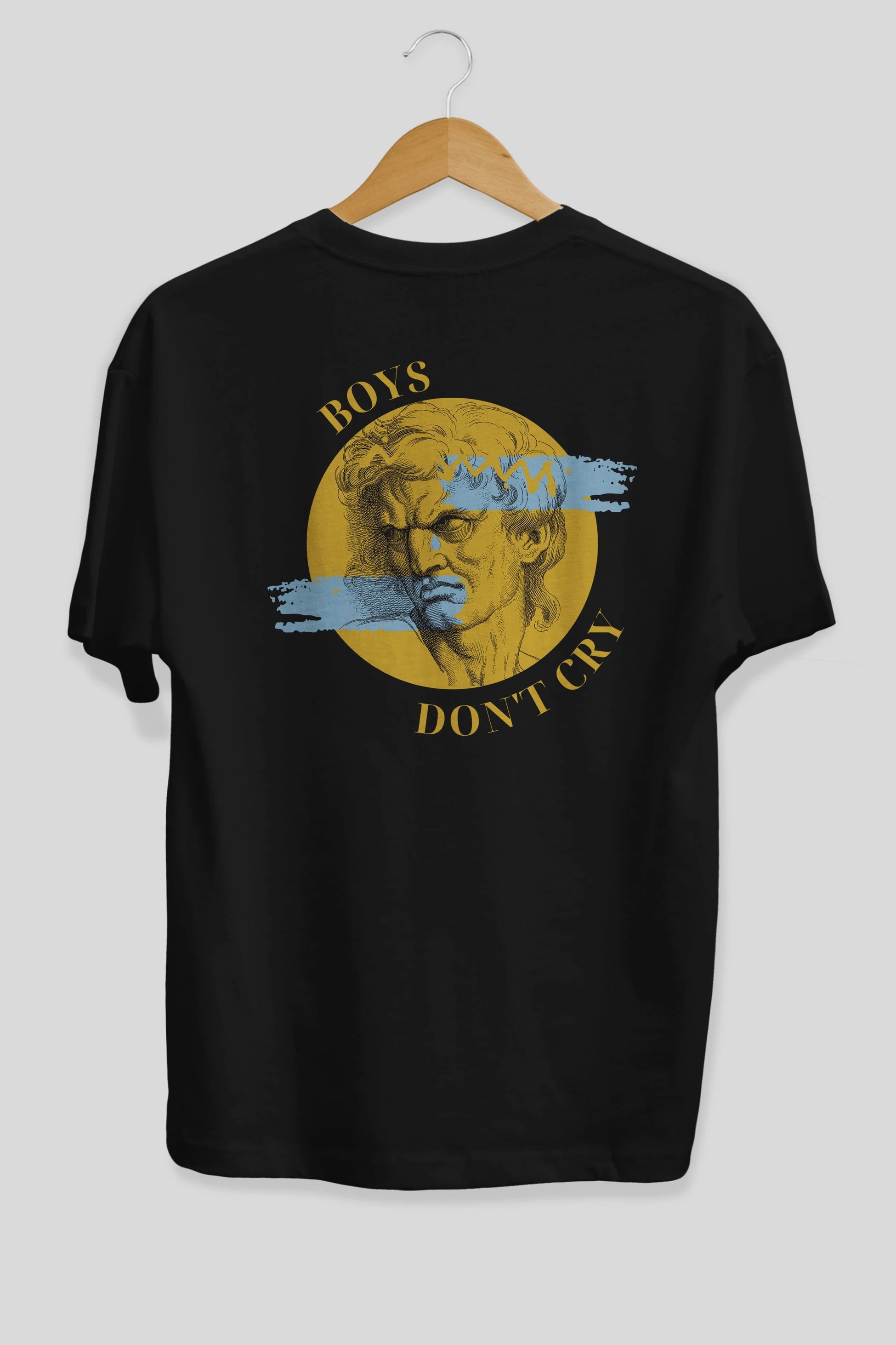 Boys Don't Cry Yazılı Arka Baskılı Oversize t-shirt Erkek Kadın Unisex