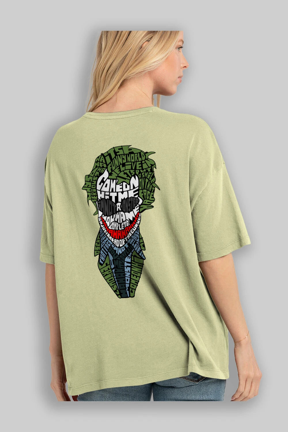 Why So Serious Arka Baskılı Oversize t-shirt %100 pamuk Erkek Kadın Unisex