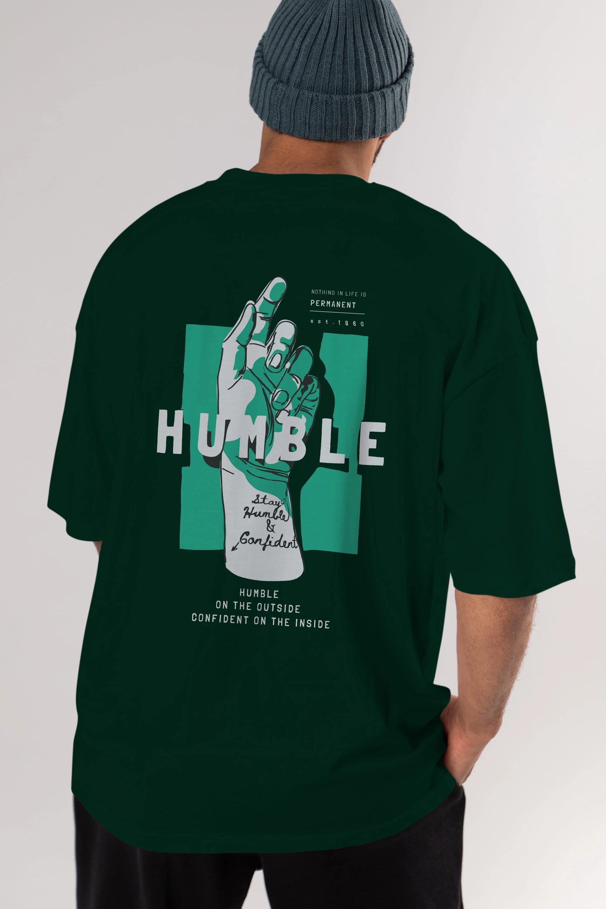 Humble Arka Baskılı Oversize t-shirt Erkek Kadın Unisex
