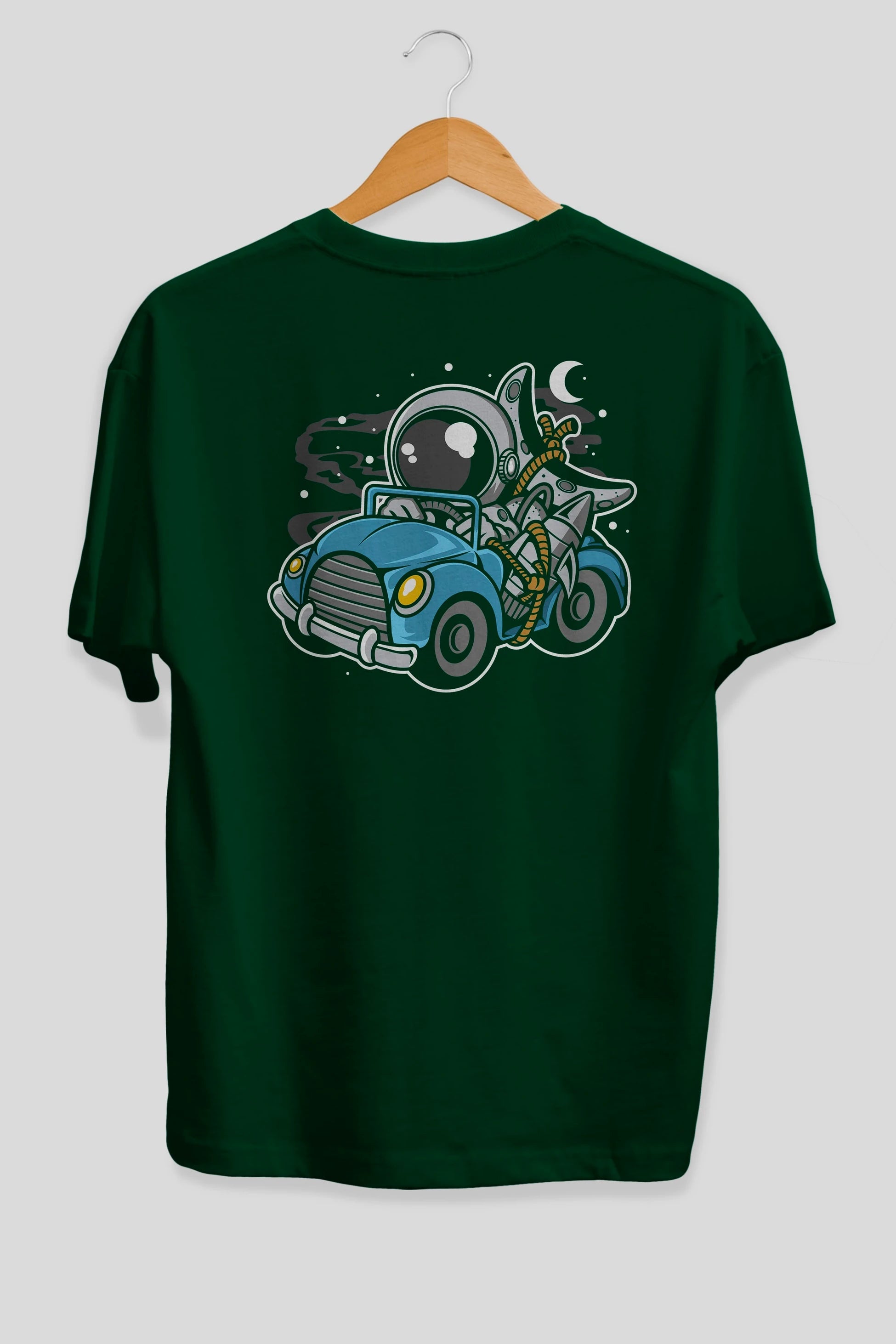 Astronaut Journey Arka Baskılı Oversize t-shirt Erkek Kadın Unisex