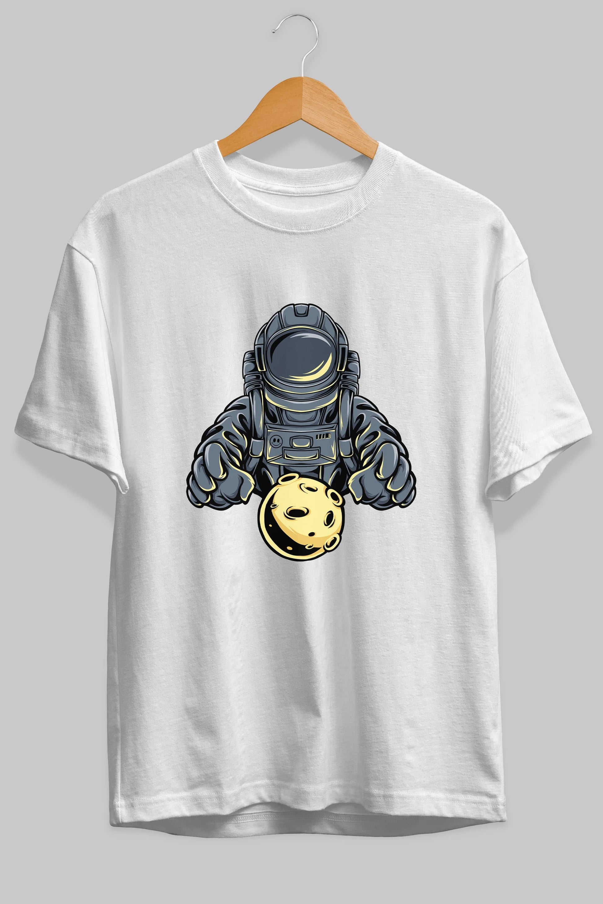 Astromoon tshirt Ön Baskılı Oversize t-shirt Erkek Kadın Unisex