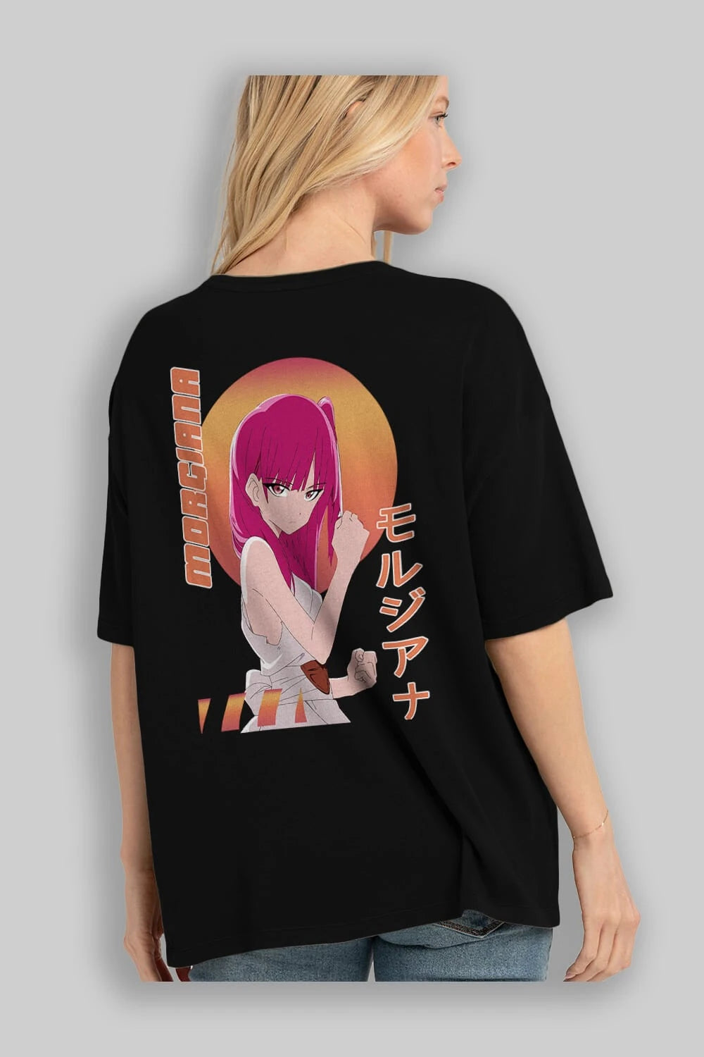 Morgiana 5 Anime Arka Baskılı Oversize t-shirt Erkek Kadın Unisex