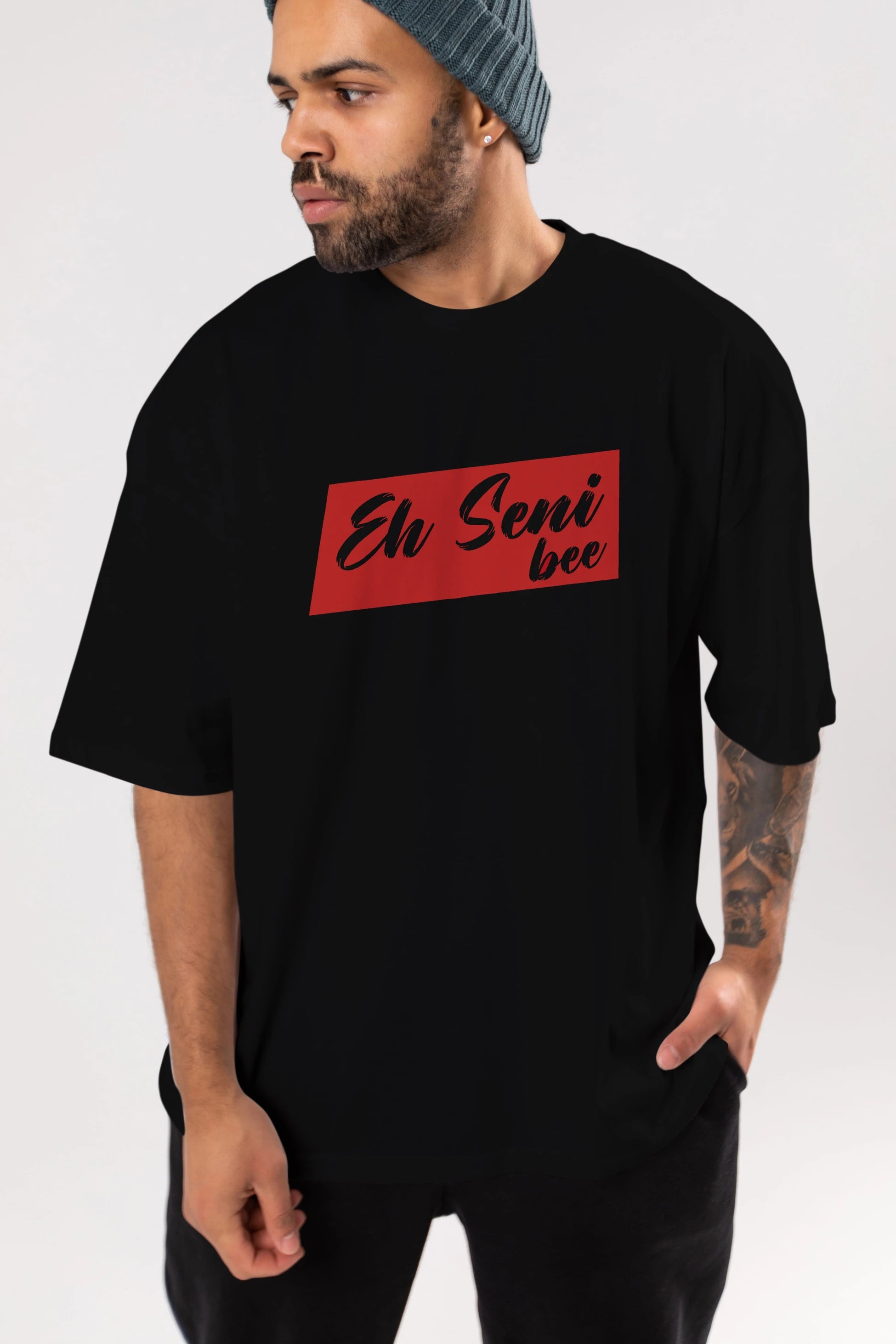 Eh Seni Be Ön Baskılı Oversize t-shirt %100 pamuk Erkek Kadın Unisex